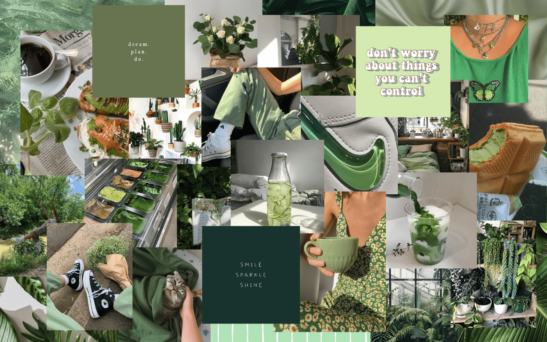 1920x1200 Pastel Green Aesthetic Wallpaper HD for Windows