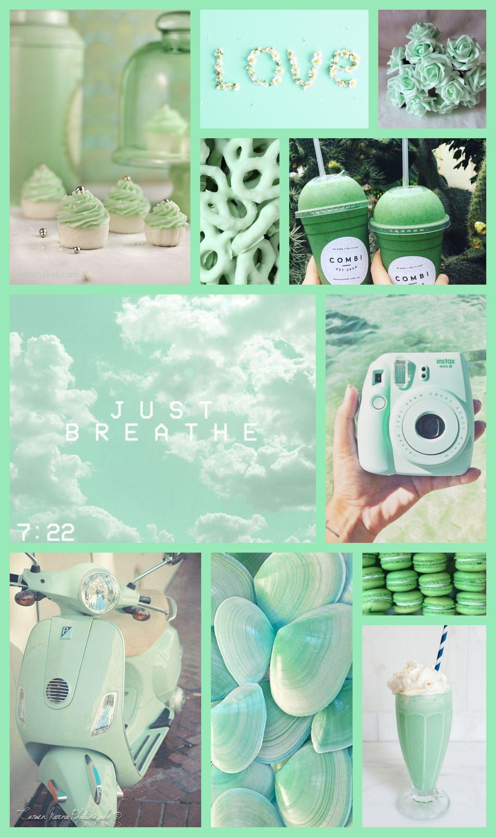 1933x3264 green aesthetic wallpaper collage. 壁紙, 写真, 緑