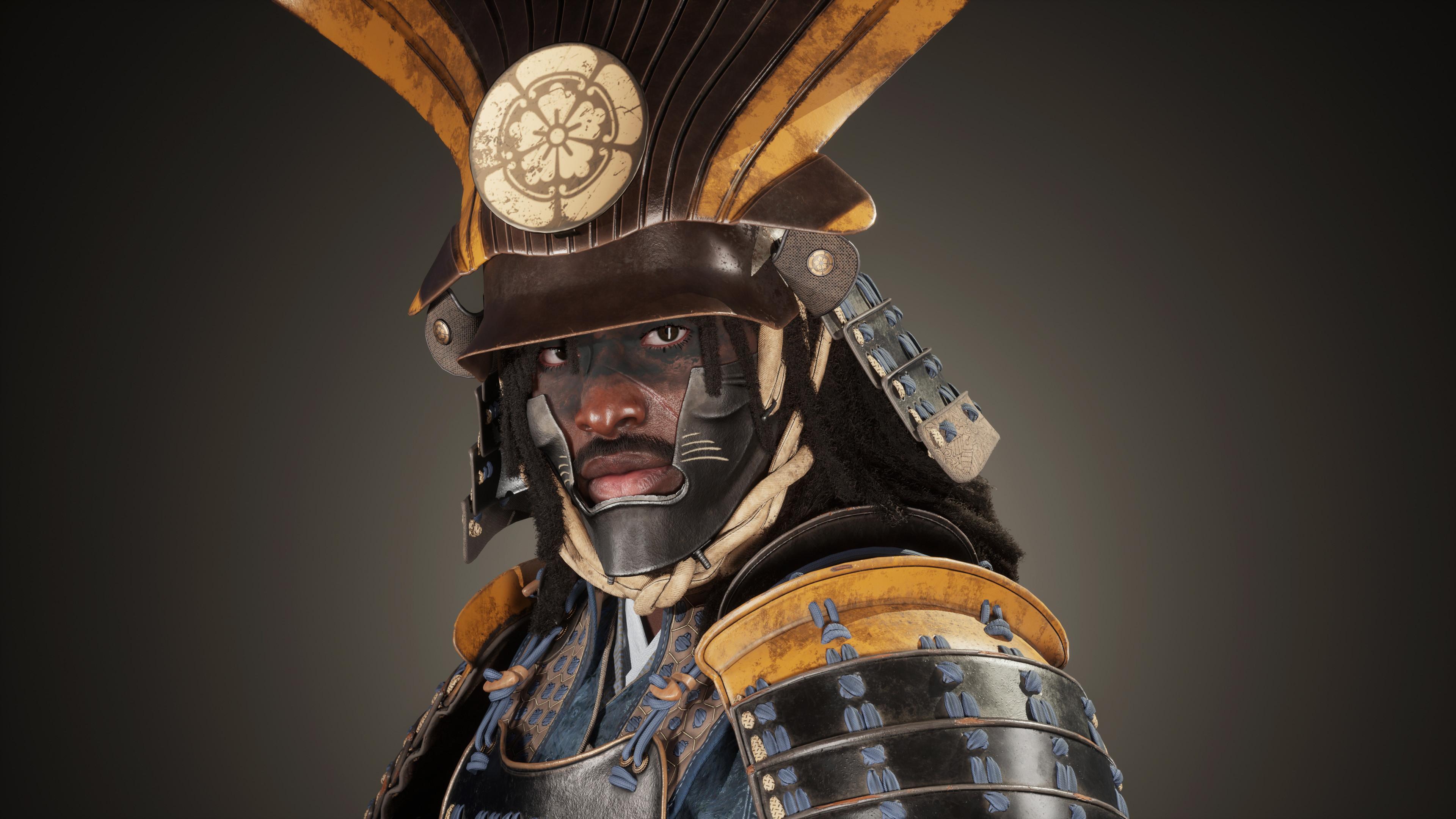 3840x2160 ArtStation.com Character Re Imagines What Yasuke, The 1st Foreign Born Samurai, Could Have Looked Like In Feudal Japan. Melvin Used To Combine African & Japanese Design Elements