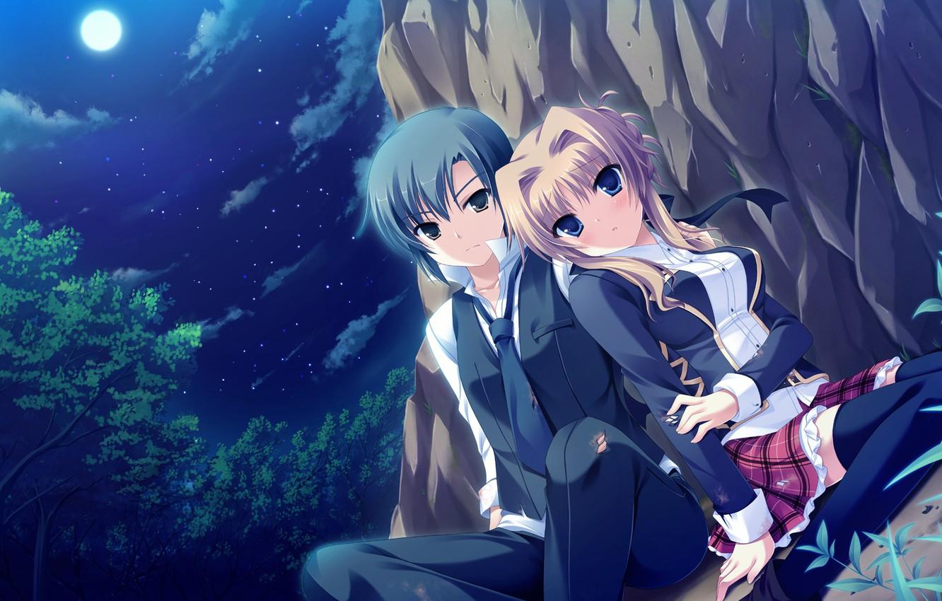 1332x850 Wallpaper anime, art, pair, two, Midori no Umi image for desktop, section прочее