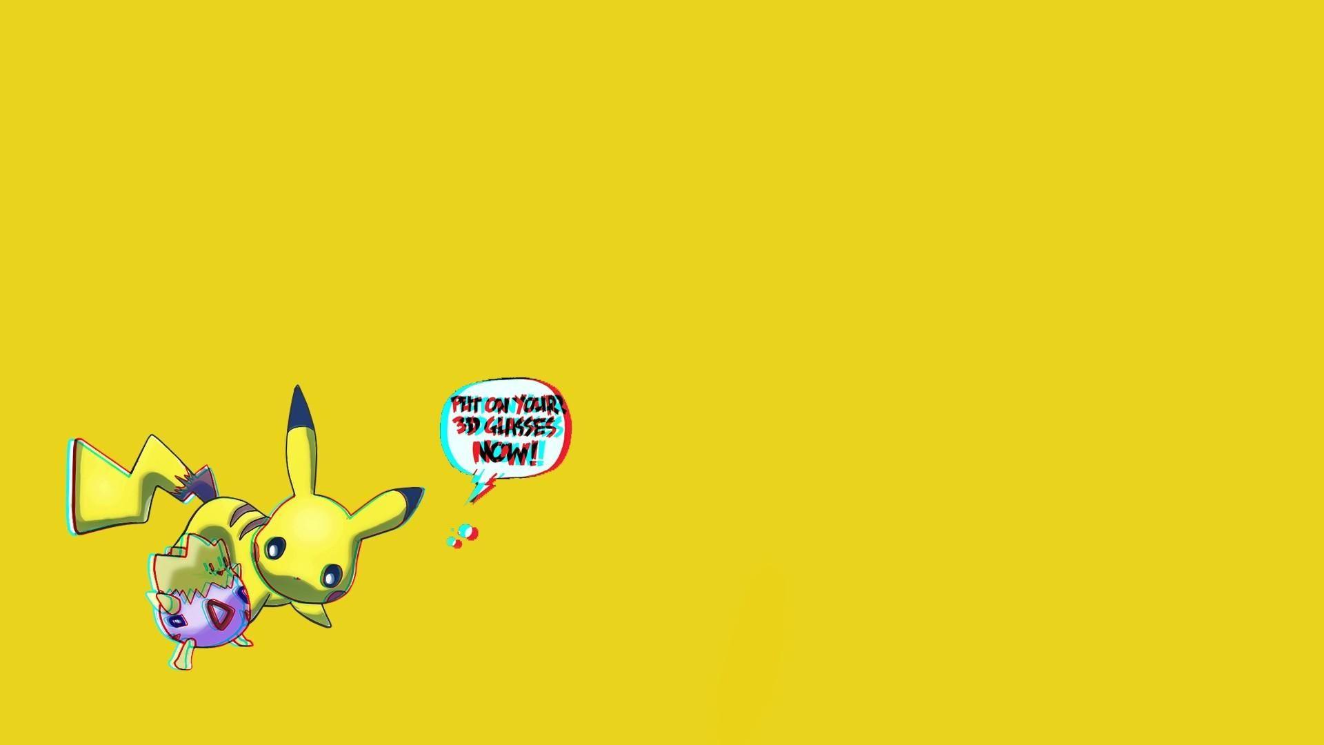 1920x1080 Pokemon Pikachu màu vàng hình nền 3D