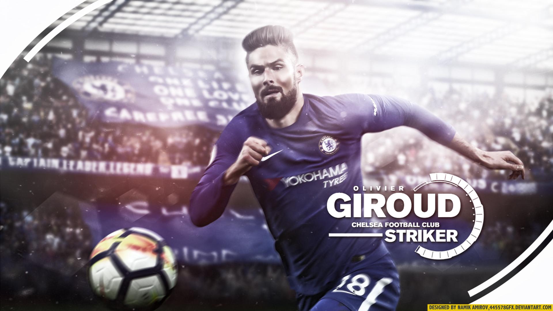 1920x1080 HD desktop wallpaper: Sports, Soccer, French, Chelsea F C, Olivier Giroud download free picture