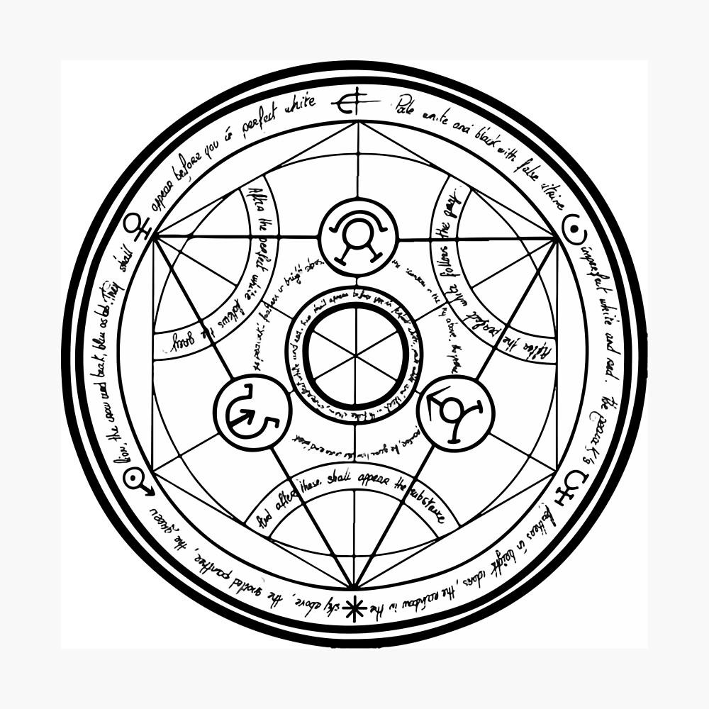 1000x1000 Fullmetal Alchemist Transmutation Circle Poster