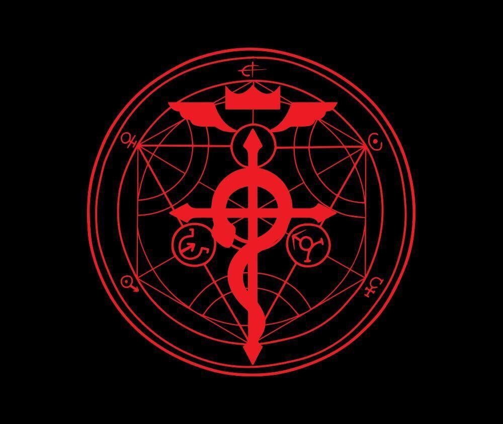 1000x844 Fullmetal Alchemist Flamels cross & transmutation circle anime inspired hoodie