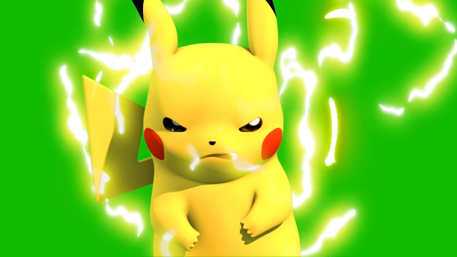 1920x1080 Pokemon Pikachu mặt - Hoạt hình 3D mô hình