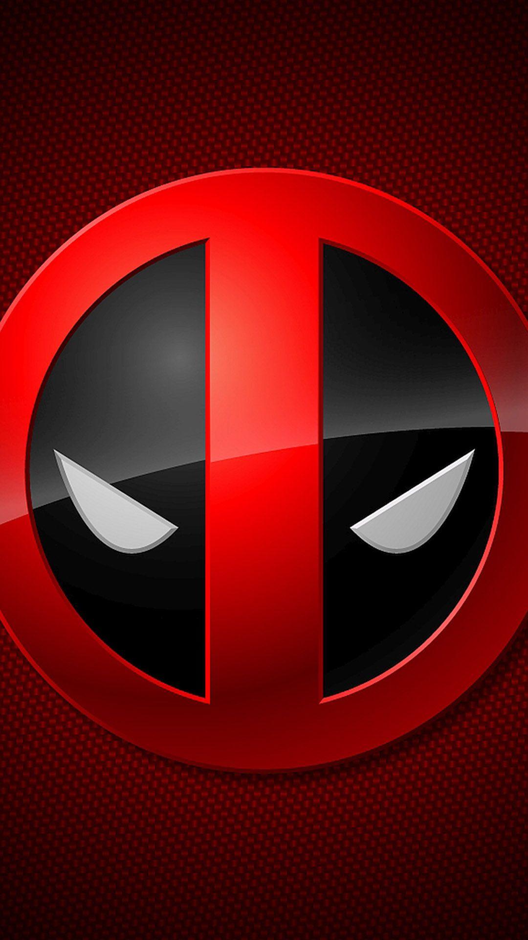 1080x1920 Deadpool Logo Mask Head Red Black Movie Wallpaper