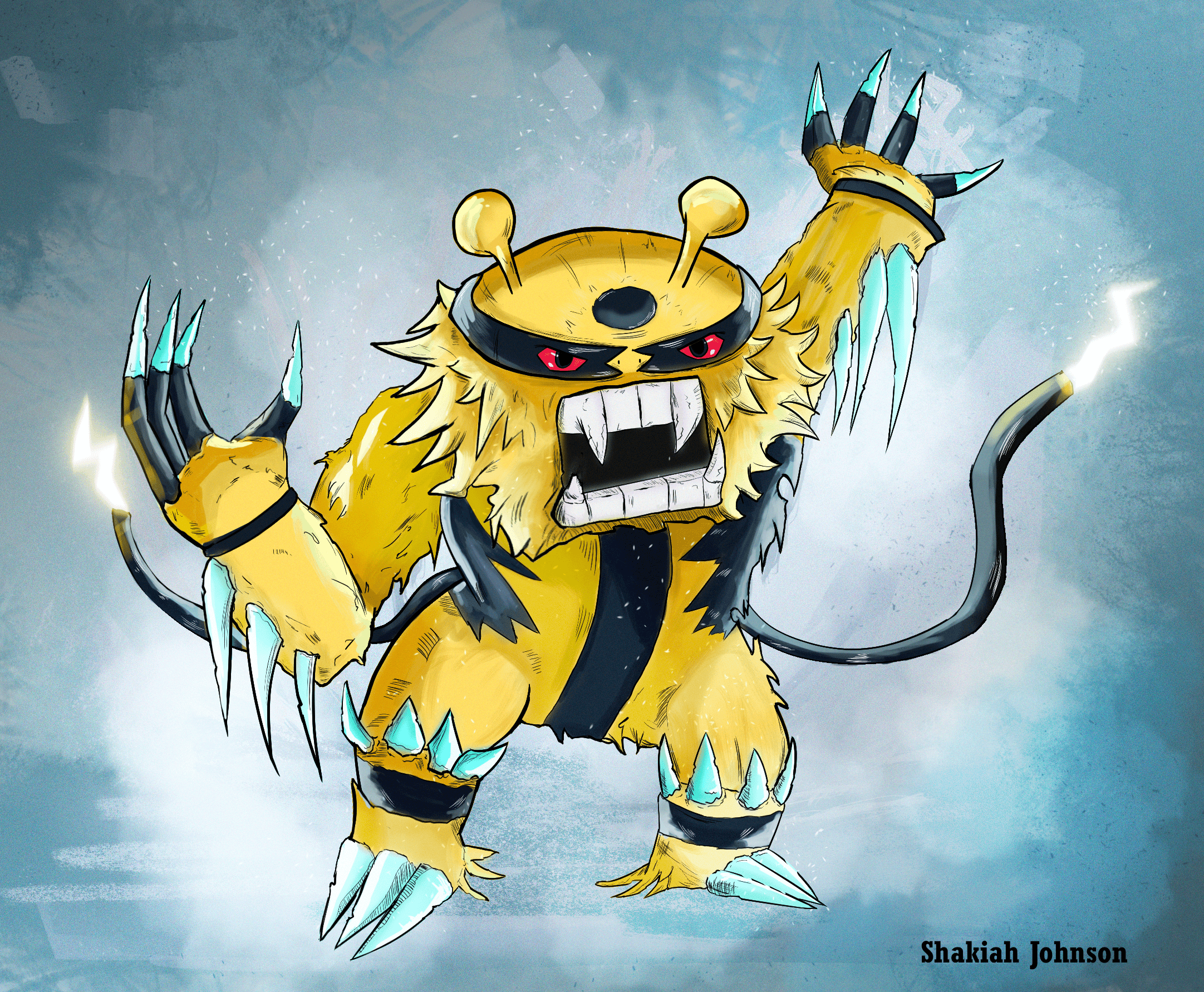 2163x1782 Savage Fang! A Paradox Electivire concept by me!