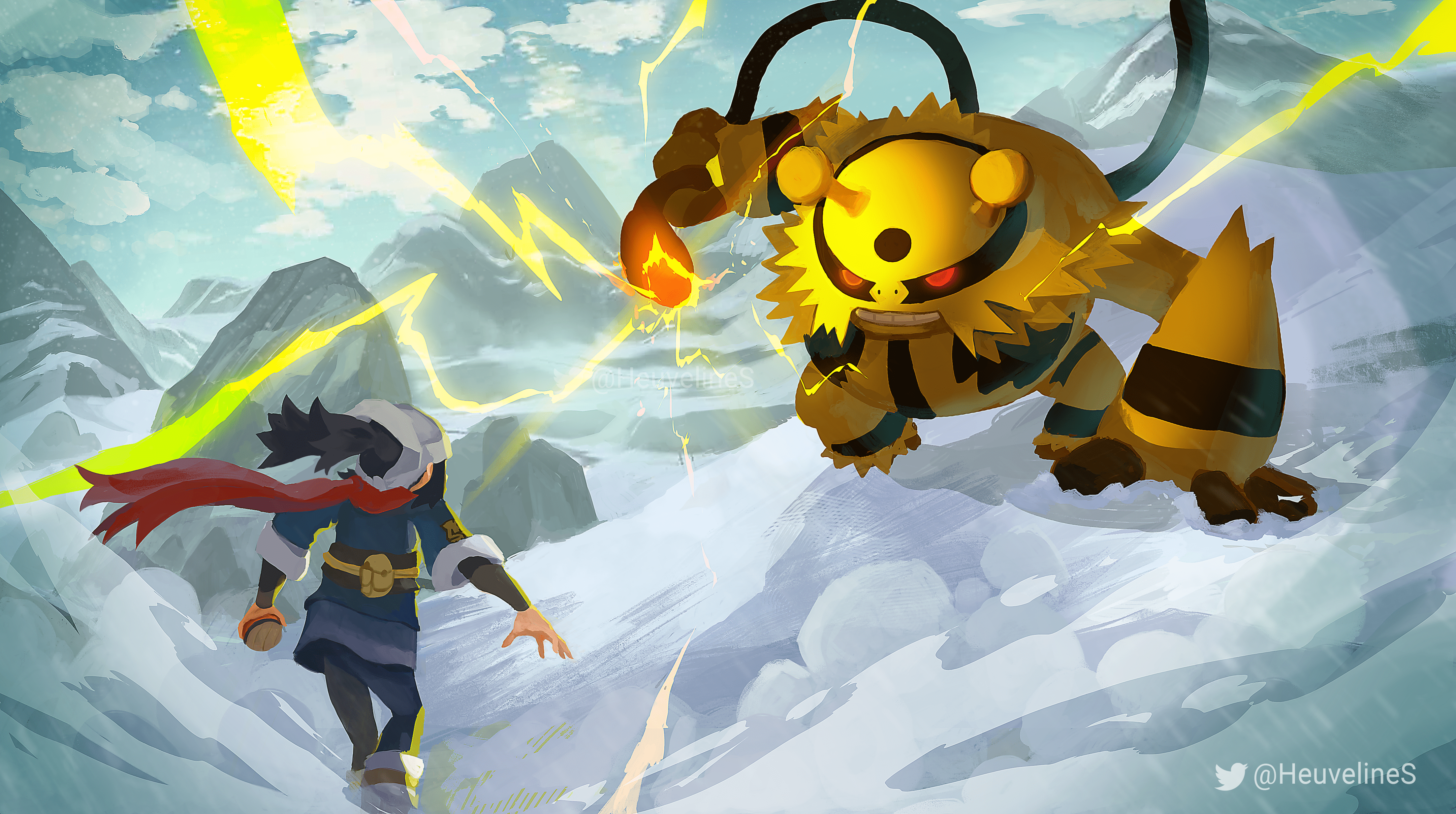 4322x2417 New fanart, a wild Electivire! Enjoy! ⚡ Tell me what you would like for the next drawing!