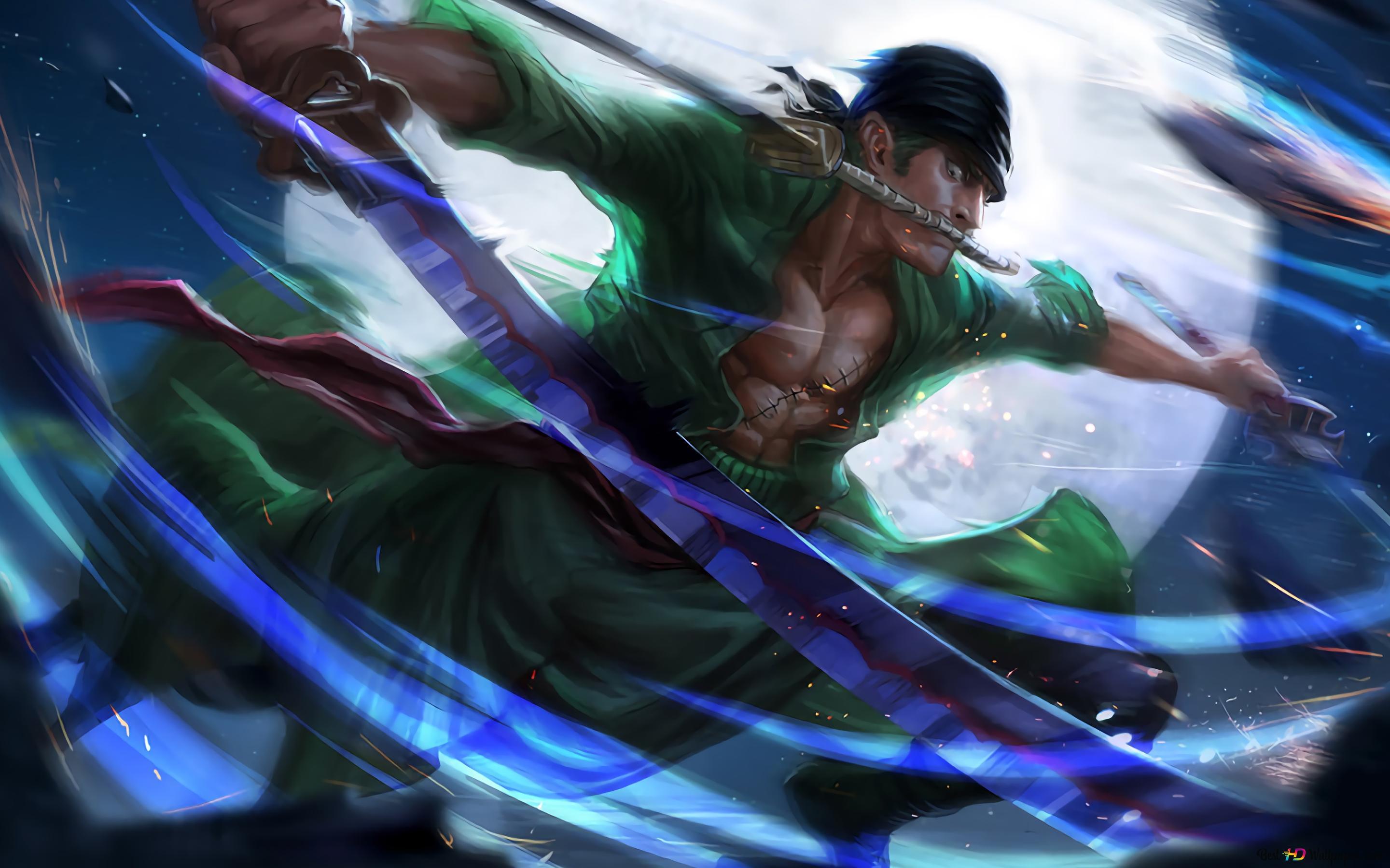 2880x1800 One Piece Zoro, Former bounty hunter 4K wallpaper download