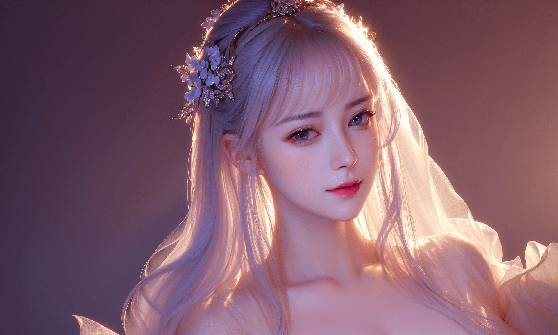 1920x1152 Ai Art Women Asian Looking At Viewer Simple Background Minimalism Long Hair Jewelry Wallpaper:1920x1152