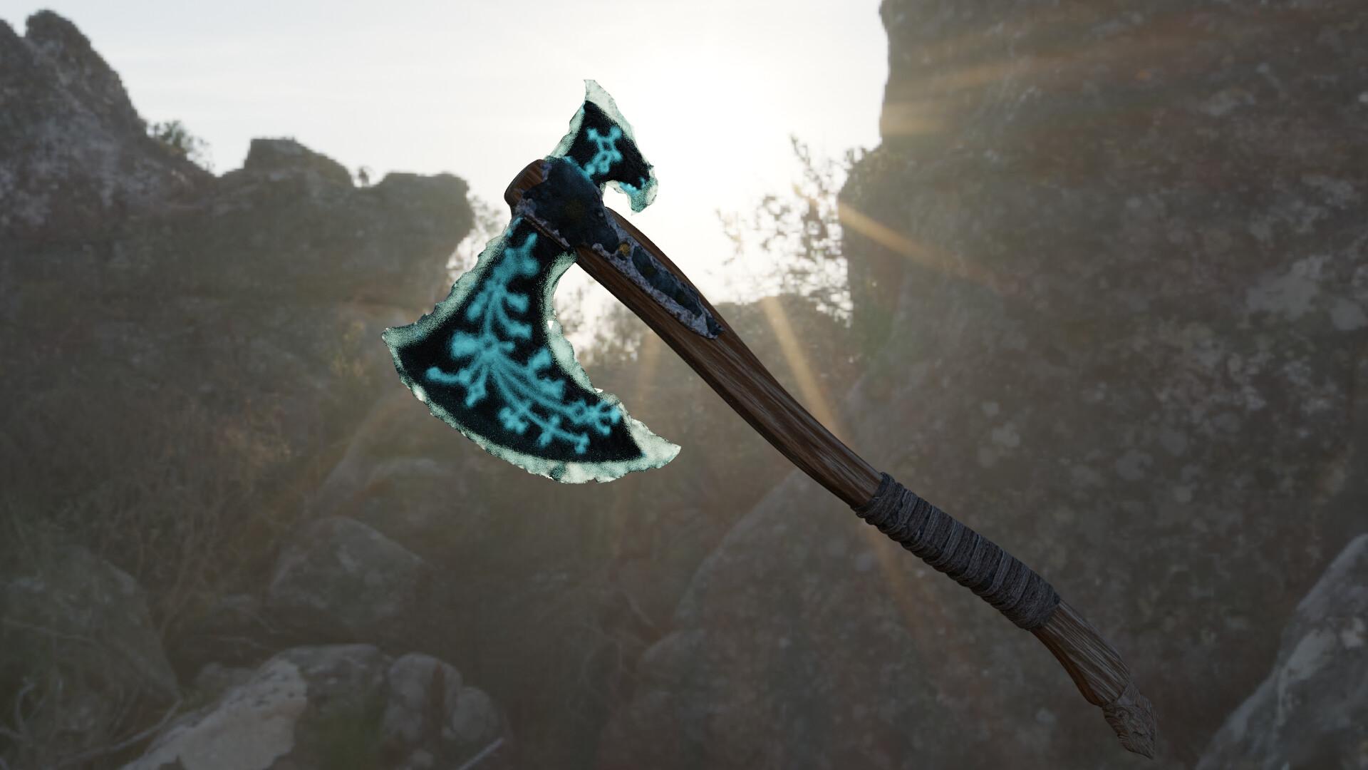 1920x1080 leviathan axe from god of war 2018