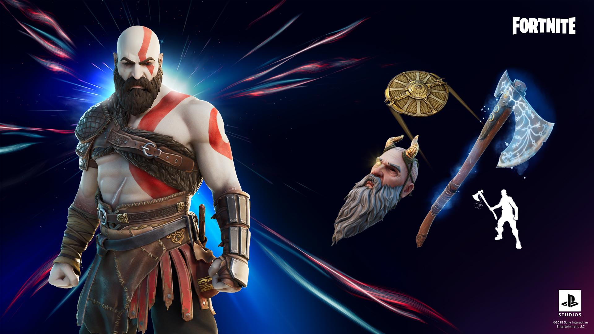 1920x1080 Fortnite Is What The Gods Made Him. Grab The Oathbreaker Set Which Includes The Kratos Outfit And Leviathan Axe Pickaxe With Its Built In Freezing Burst Emote In The Shop