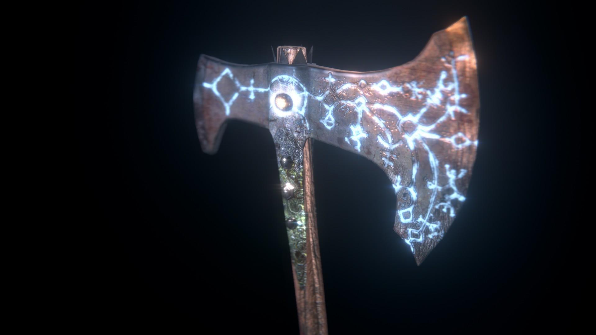 1920x1080 Kratos Axe Wallpaper
