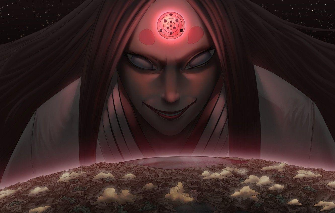 1332x850 Wallpaper the sky, night, the moon, naruto, art, manga, ootsutsuki