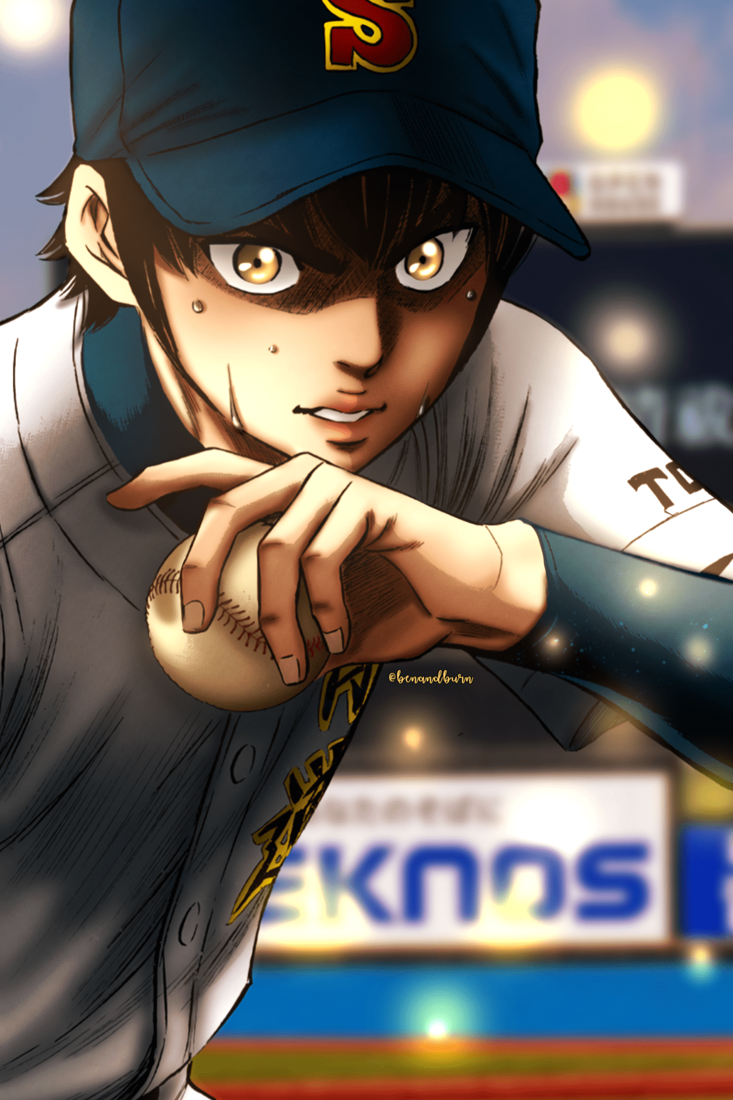 1432x2148 Daiya No A Sawamura Eijun Coloring. I love this series so much ♥️