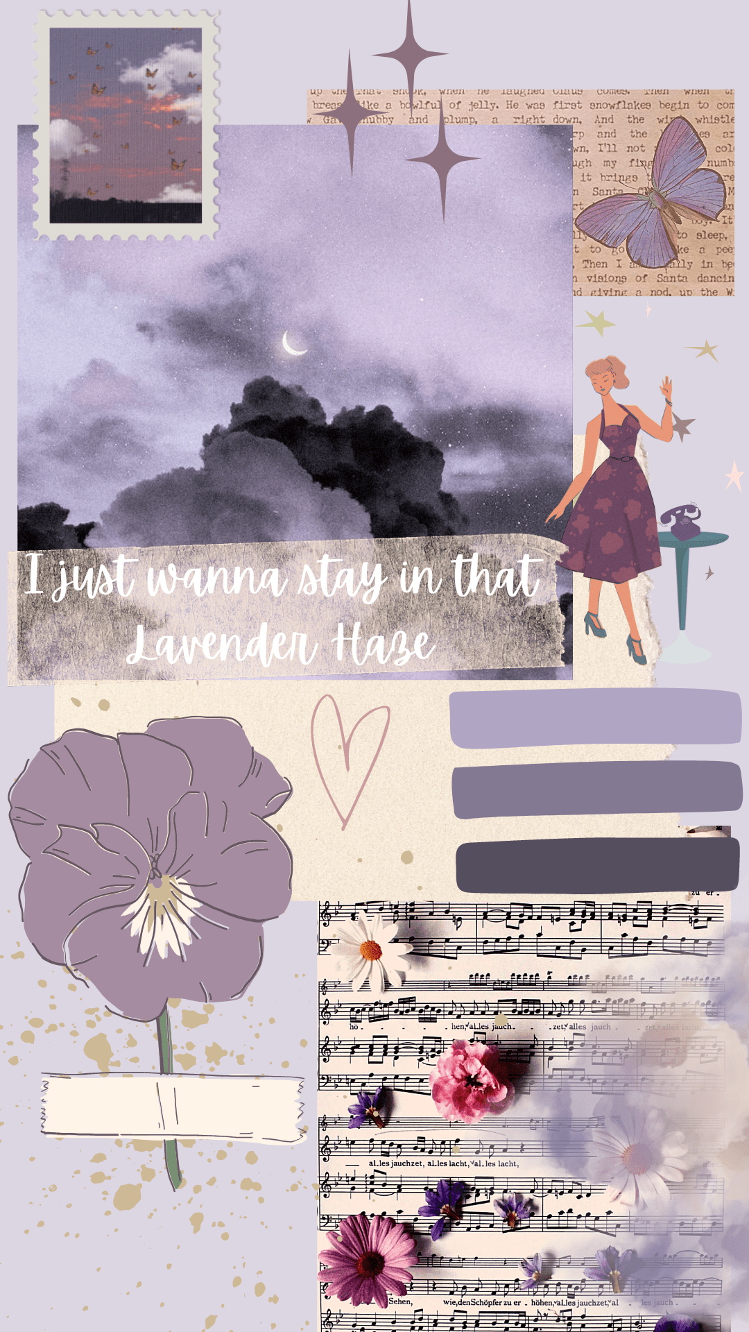 1080x1920 Lavender Haze phone wallpaper I made