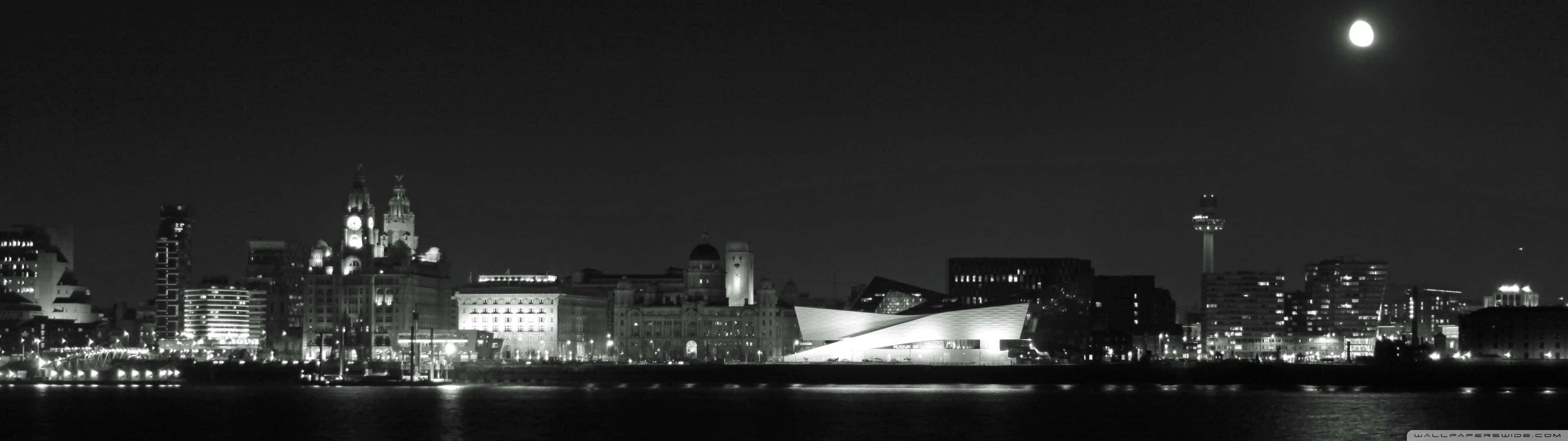 3840x1080 Download 3840X1080 Black City Picture