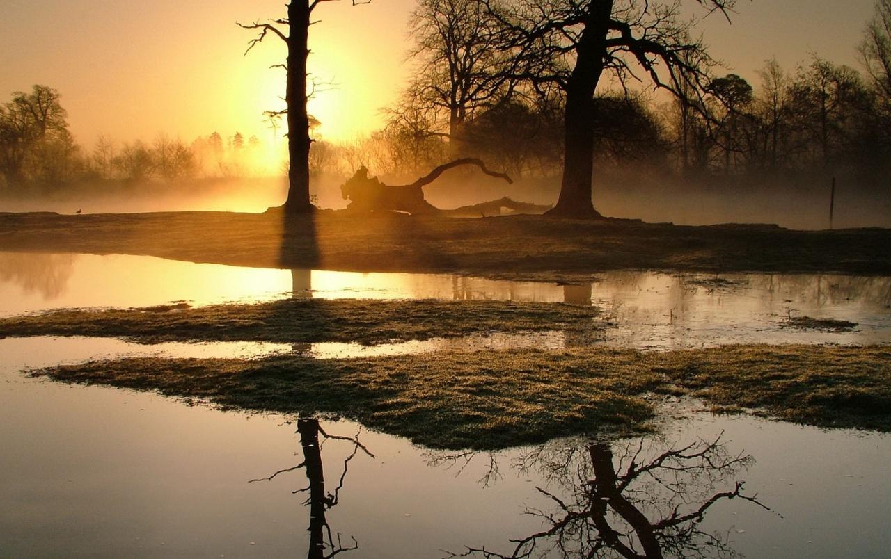 1280x804 Sundown reflections wallpaper. Sundown reflections
