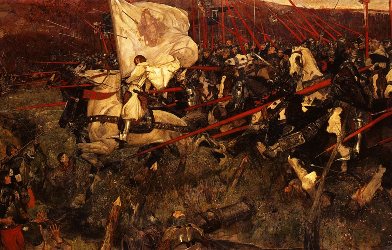 1332x850 Wallpaper Frank, The blessed virgin and Joan of Arc at the head of his, Craig image for desktop, section живопись