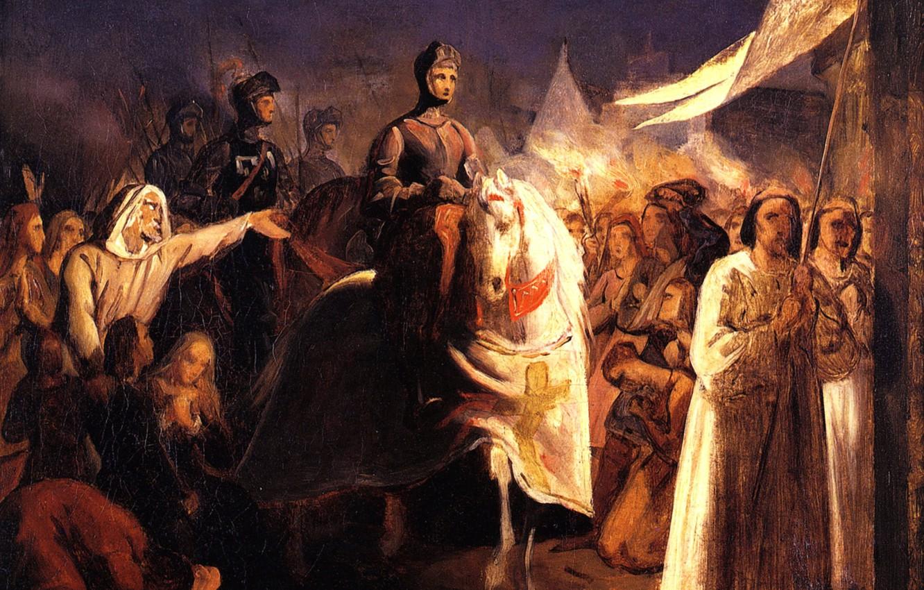 1332x850 Wallpaper Henri, 1420- Schiffer, The entry of Joan of Arc, to Orleans on 8 may 1429 g image for desktop, section живопись