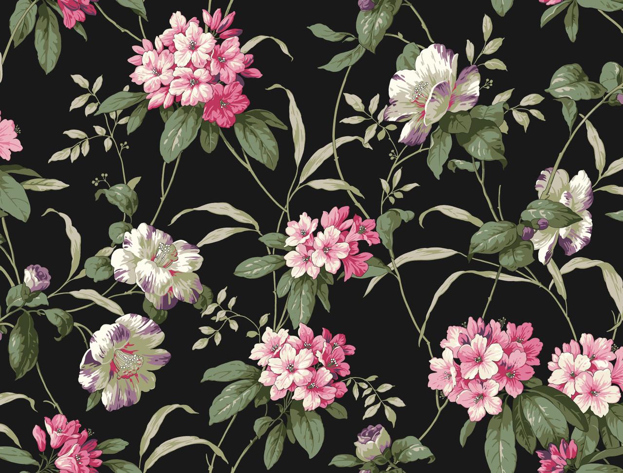 1280x972 Casabella II BA4545 Rhododendron Floral Wallpaper