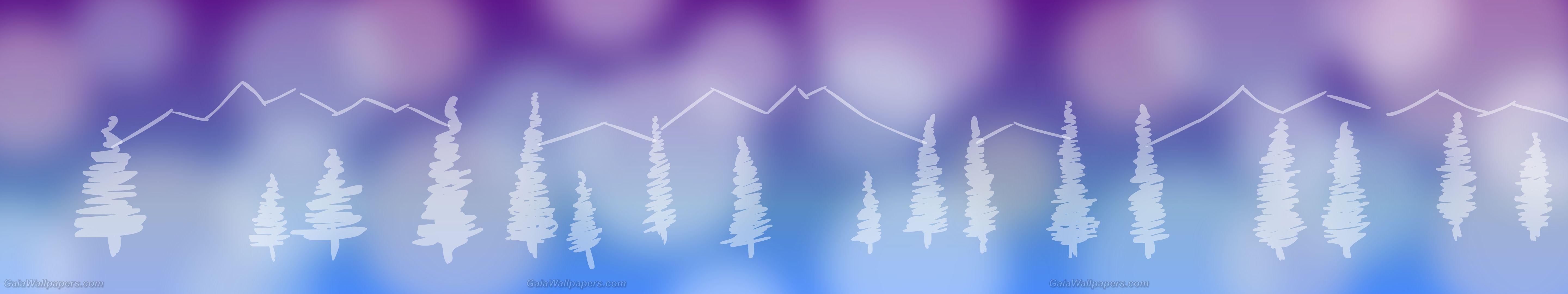 5760x1080 Magical white Christmas wallpaper 5760x1080 Desktop Wallpaper