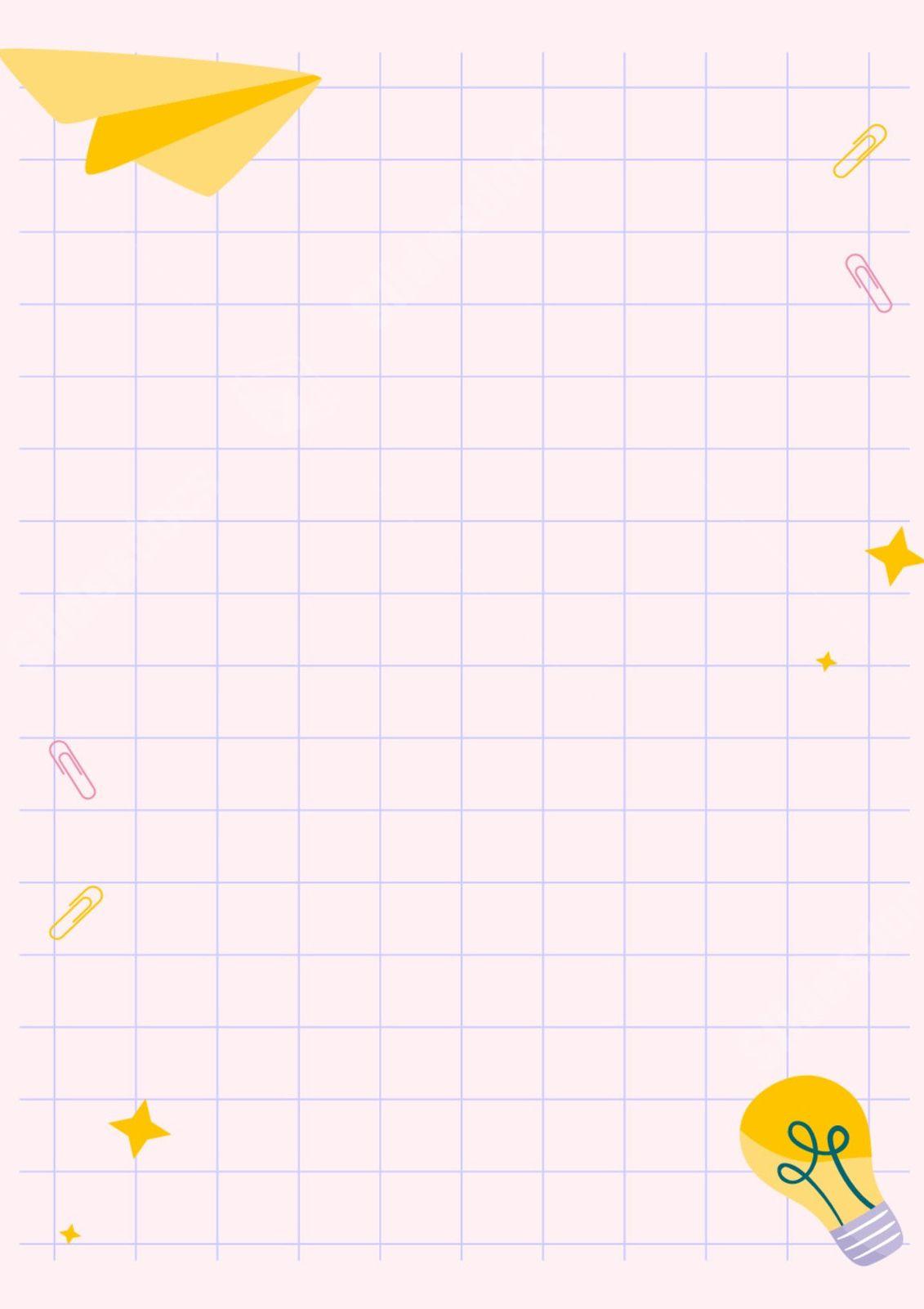 1131x1601 Cartoon Cute Graph Paper Page Border And Printable Background in Word