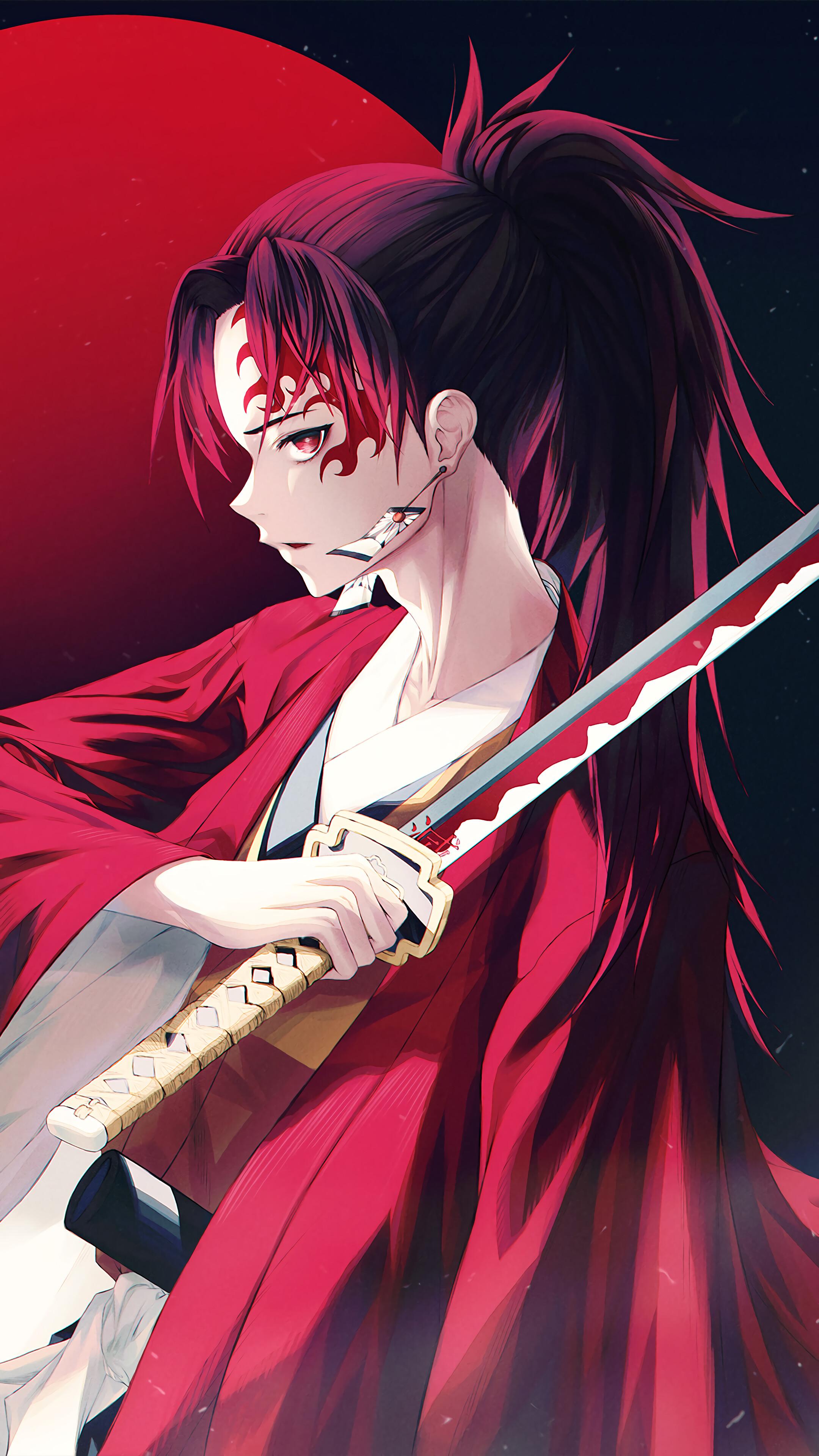 2160x3840 Yoriichi Tsugikuni, Katana, Samurai, Kimetsu no Yaiba, 4k Gallery HD Wallpaper