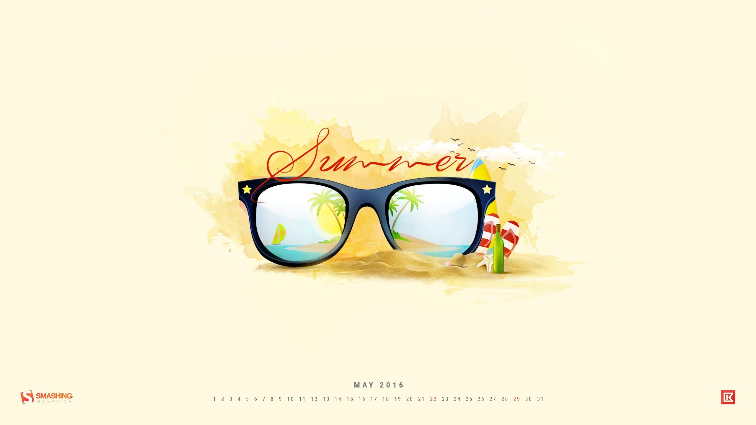 2560x1440 Desktop Wallpaper Calendars: May 2016