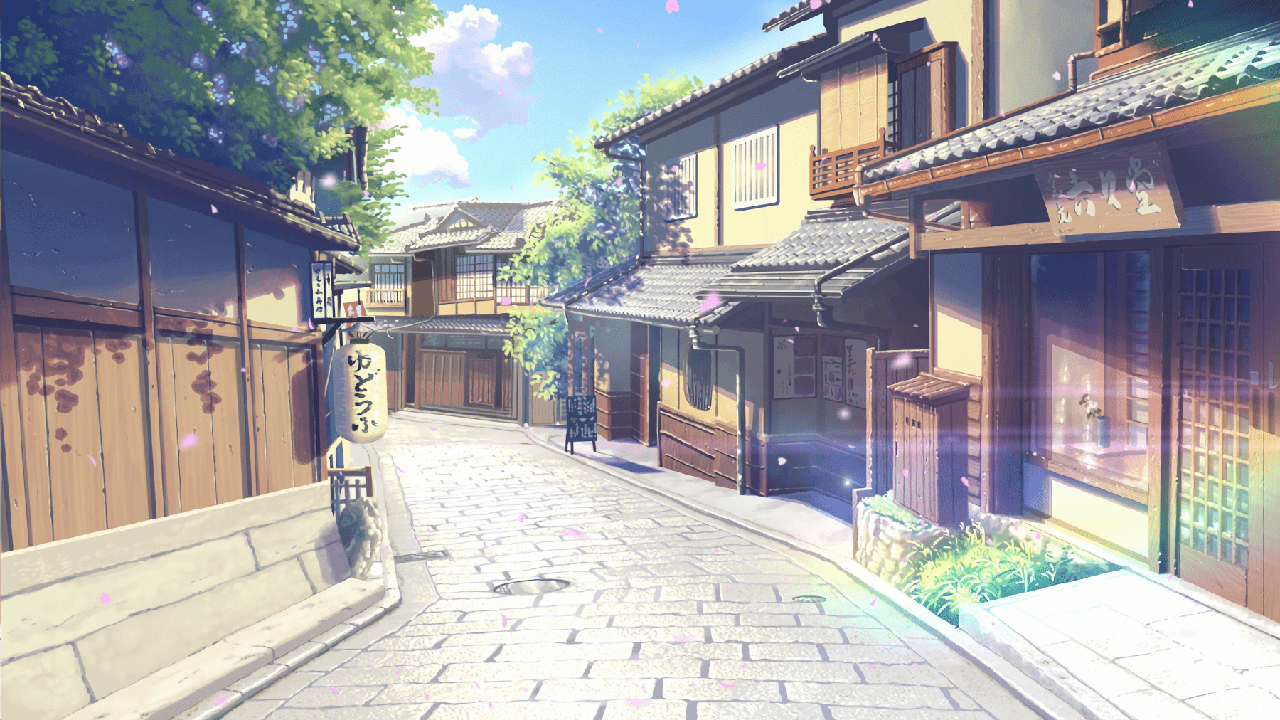 1800x1012 Japan Landscape Anime Wallpaper