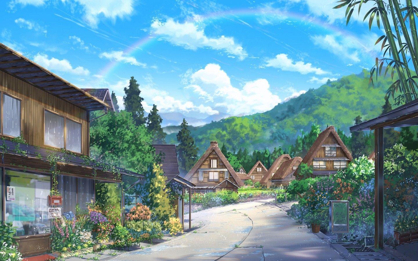 1440x900 Nature Anime Wallpaper