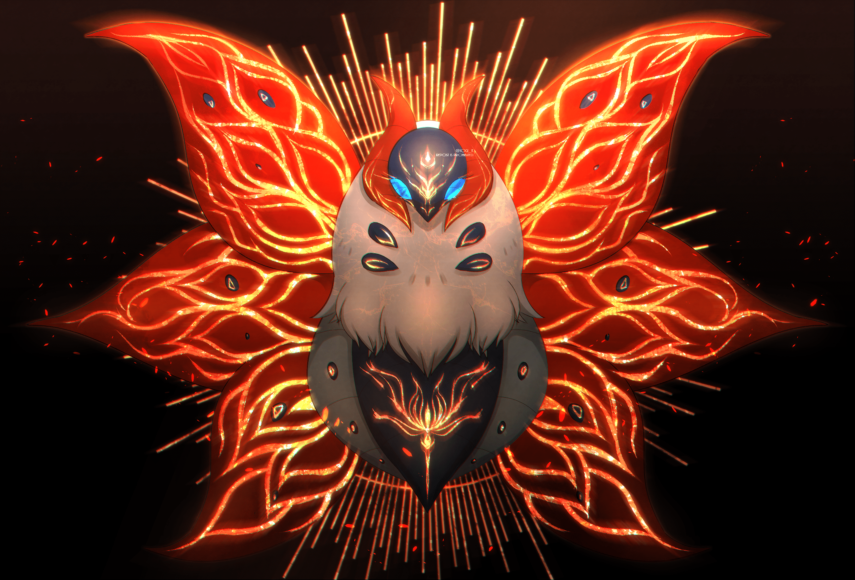 2875x1950 volcarona (pokemon) drawn by iogi_(iogi_k)