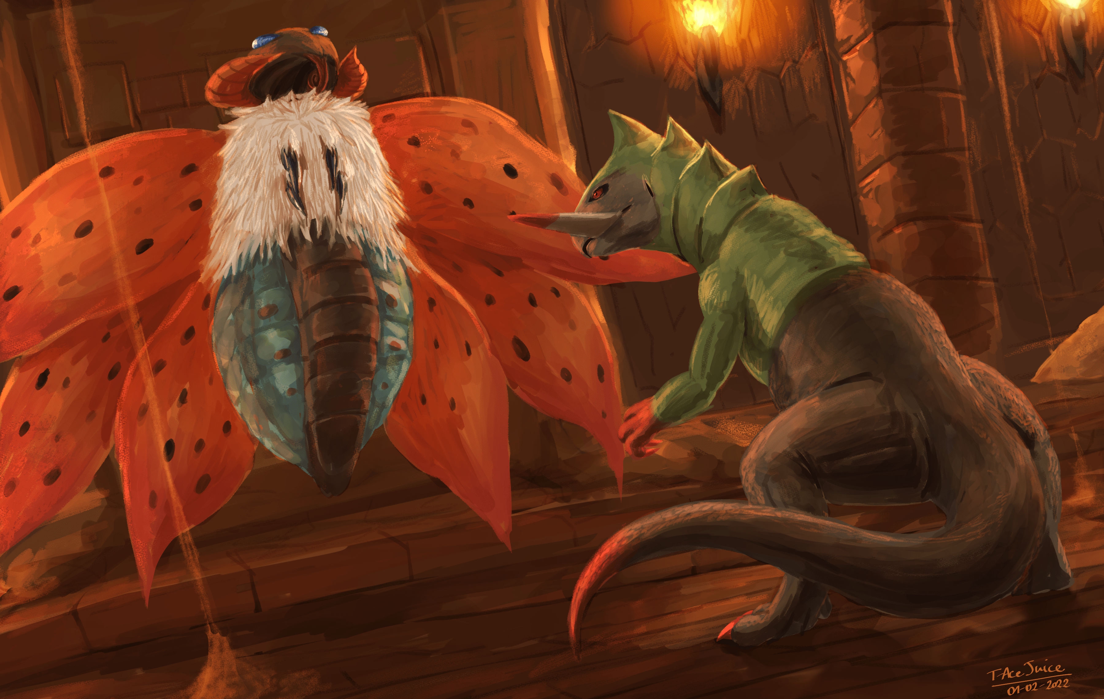 3600x2280 Pokemon's Meeting Under Sand Vs Volcarona By T Ace_juice Fur Affinity [dot] Net
