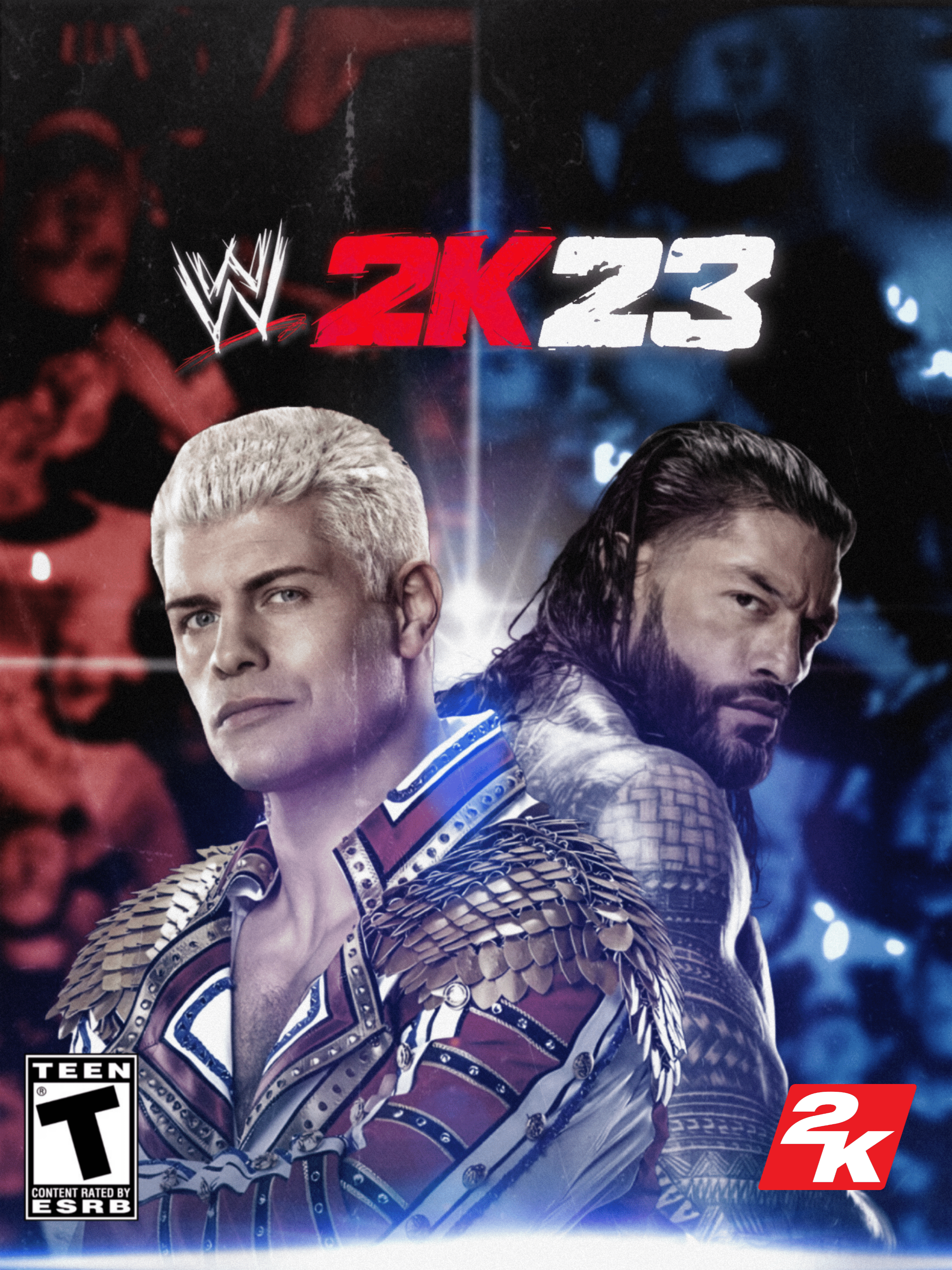 2443x3257 WWE 2K23 custom cover on my phone