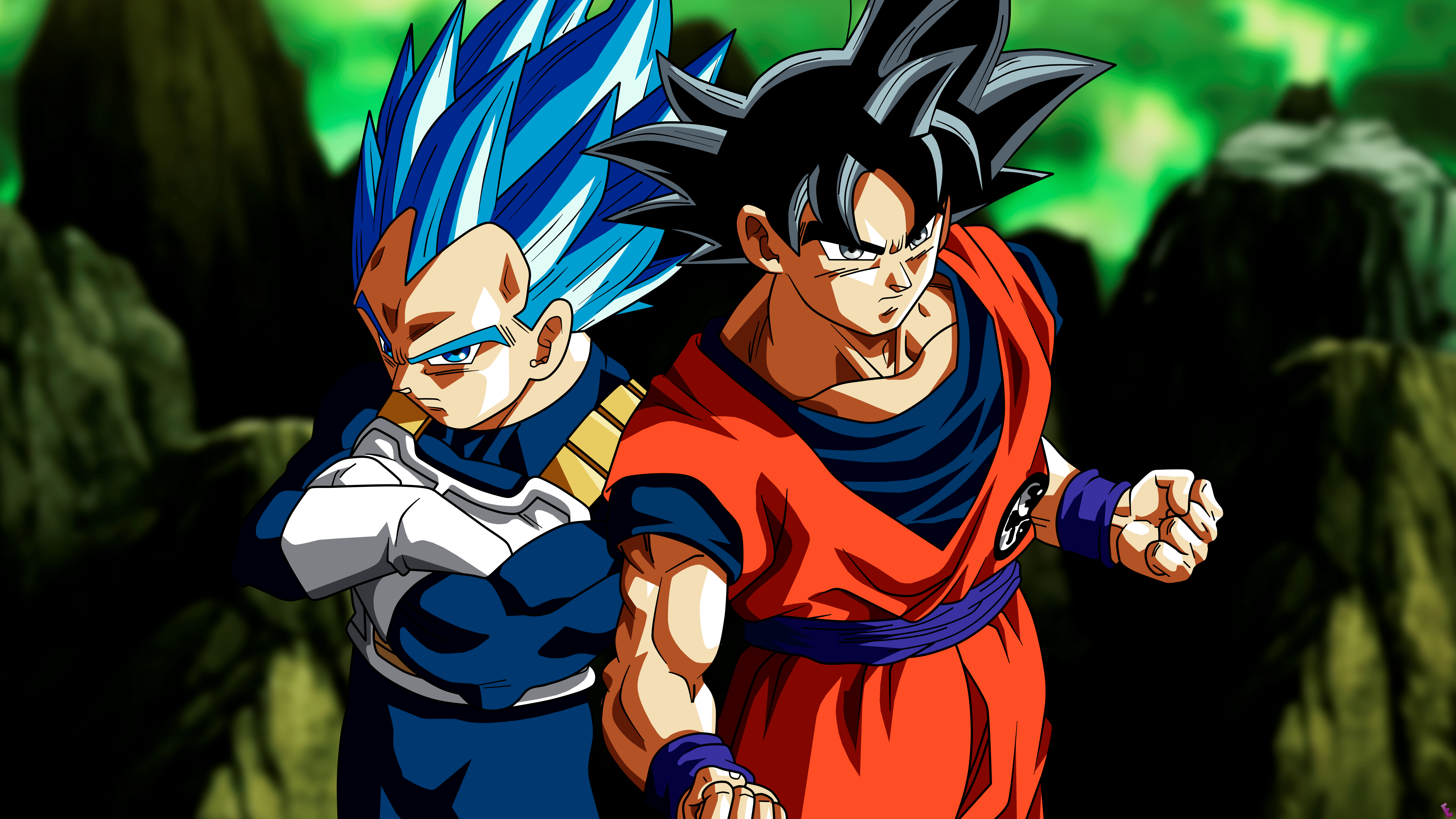 5760x3240 Wallpaper / Son Goku, Vegeta, Dragon Ball Super, Super Saiyan Blue, ultra instict, Dragon Ball free download