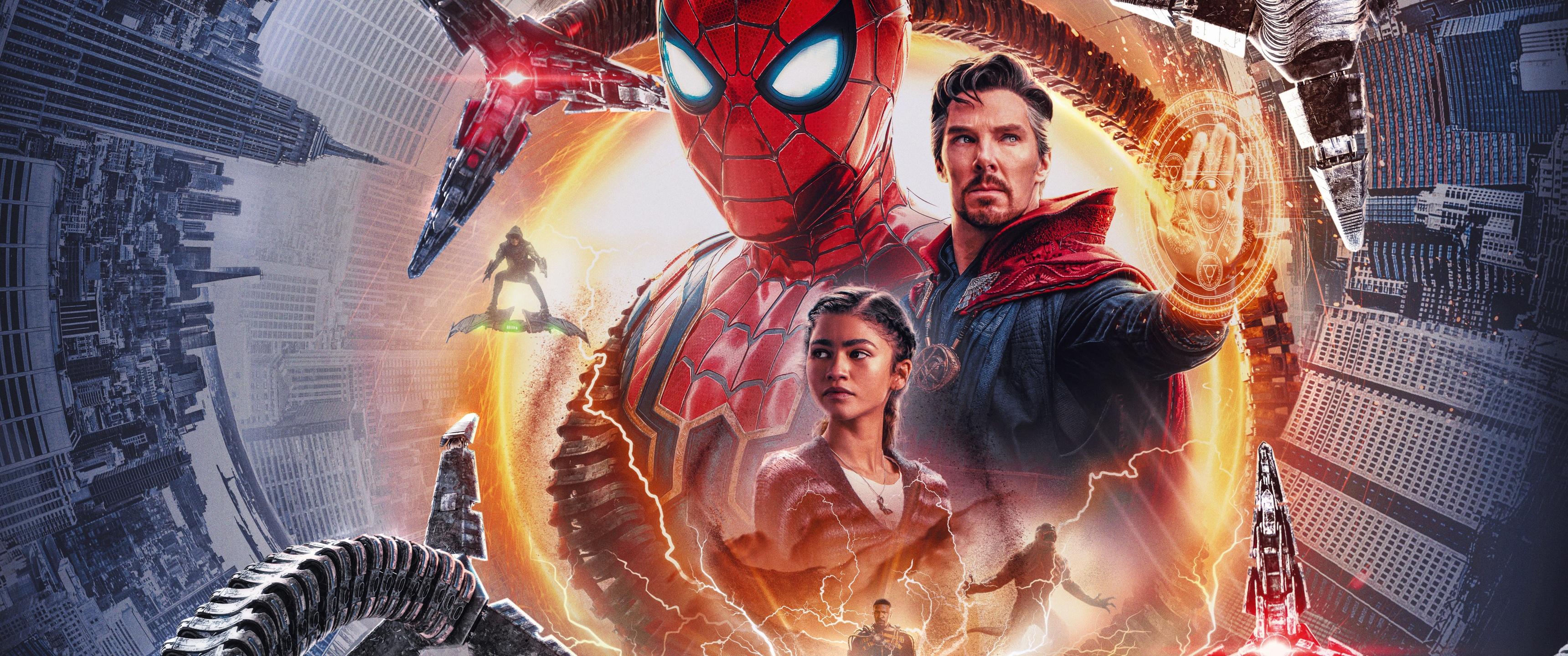 3440x1440 Spider Man: No Way Home Wallpaper 4K, Doctor Strange, Movies
