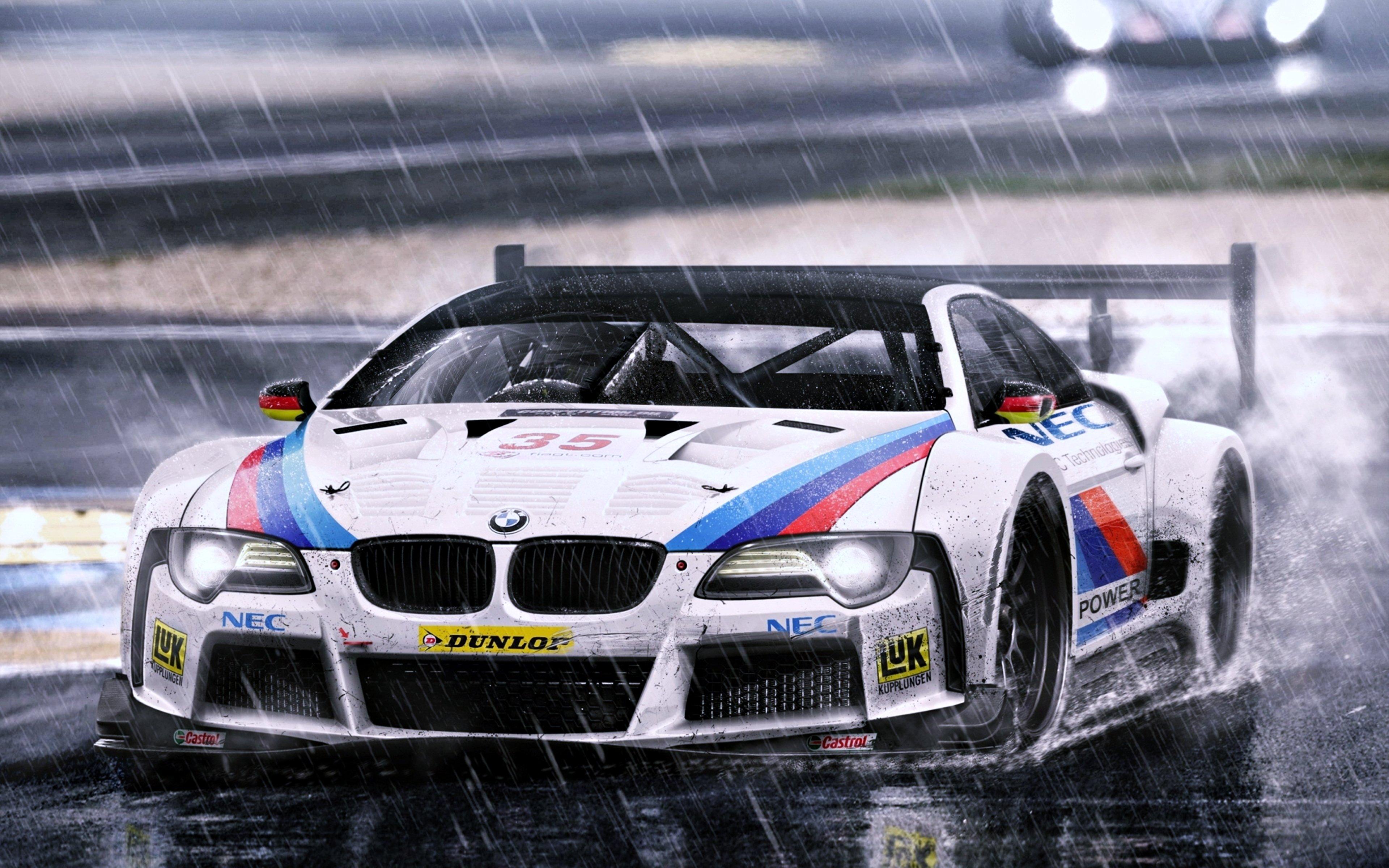3840x2400 race, Cars, Bmw, Rain Wallpaper HD / Desktop and Mobile Background