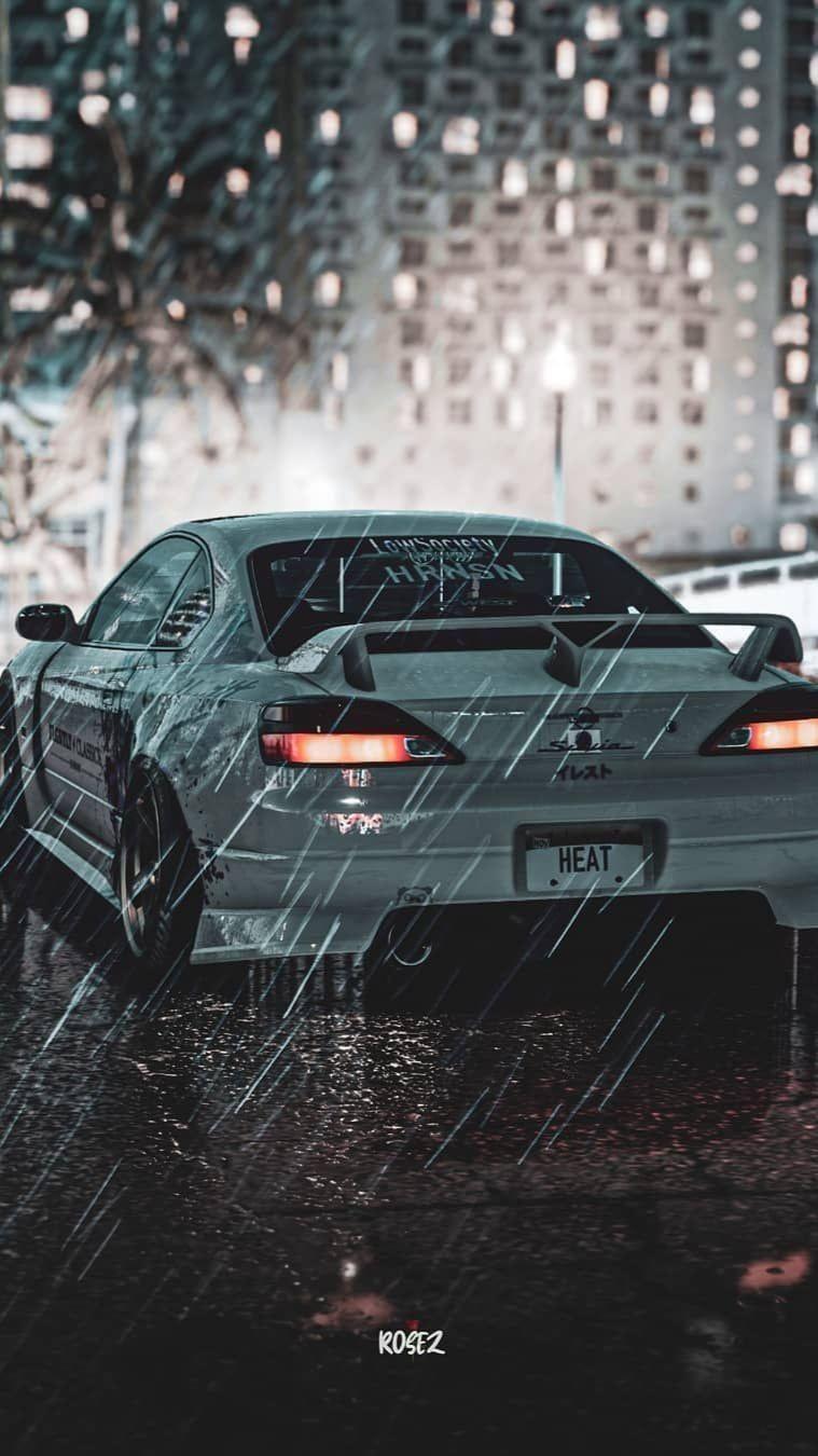 759x1350 Car in rainy night. Street racing cars, Jdm cars, Car wallpaper