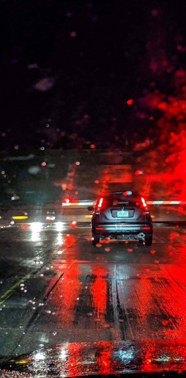 630x1280 Cars in the rain wallpaper