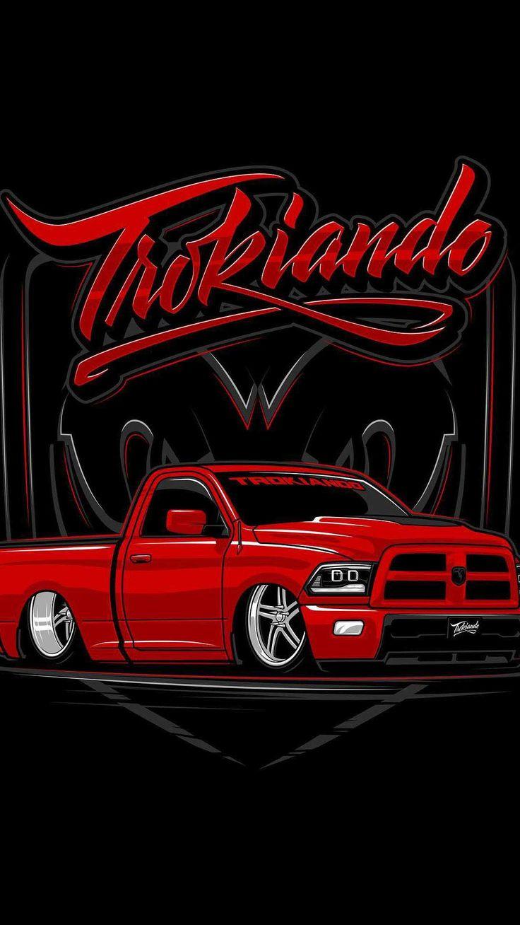 736x1308 Trokiando Wallpaper Discover more Chevy Truck, Takuache, Takuache Truck, Takuache Trucks, Trokiando wallpaper.. Dropped trucks, Chevy trucks, Lowrider art
