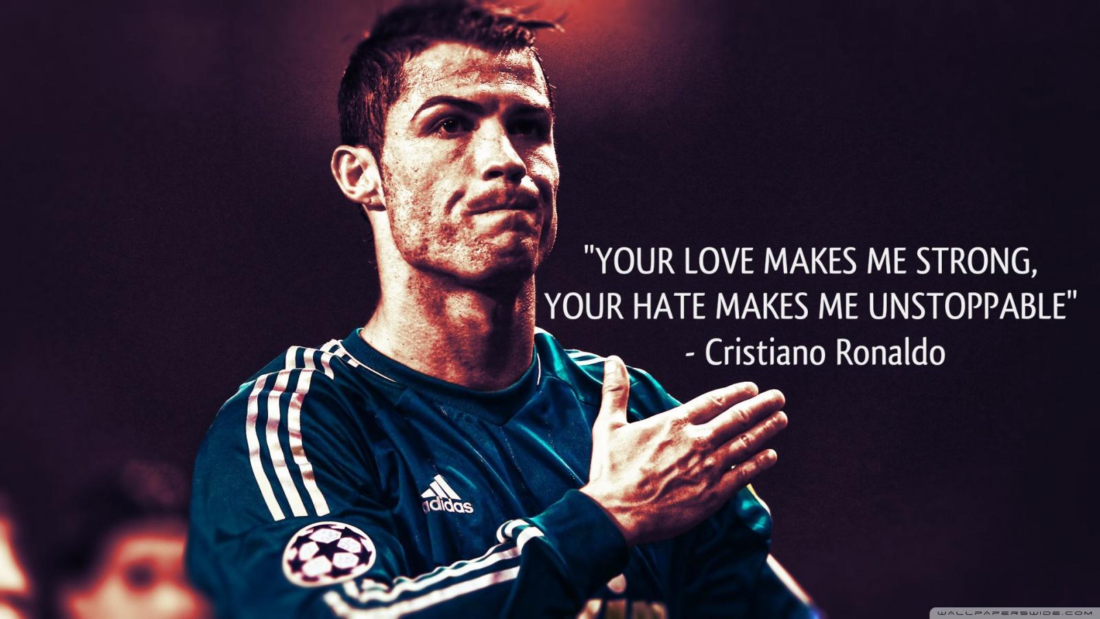 1600x900 Cristiano Ronaldo Quote Ultra HD Desktop Background Wallpaper for 4K UHD TV