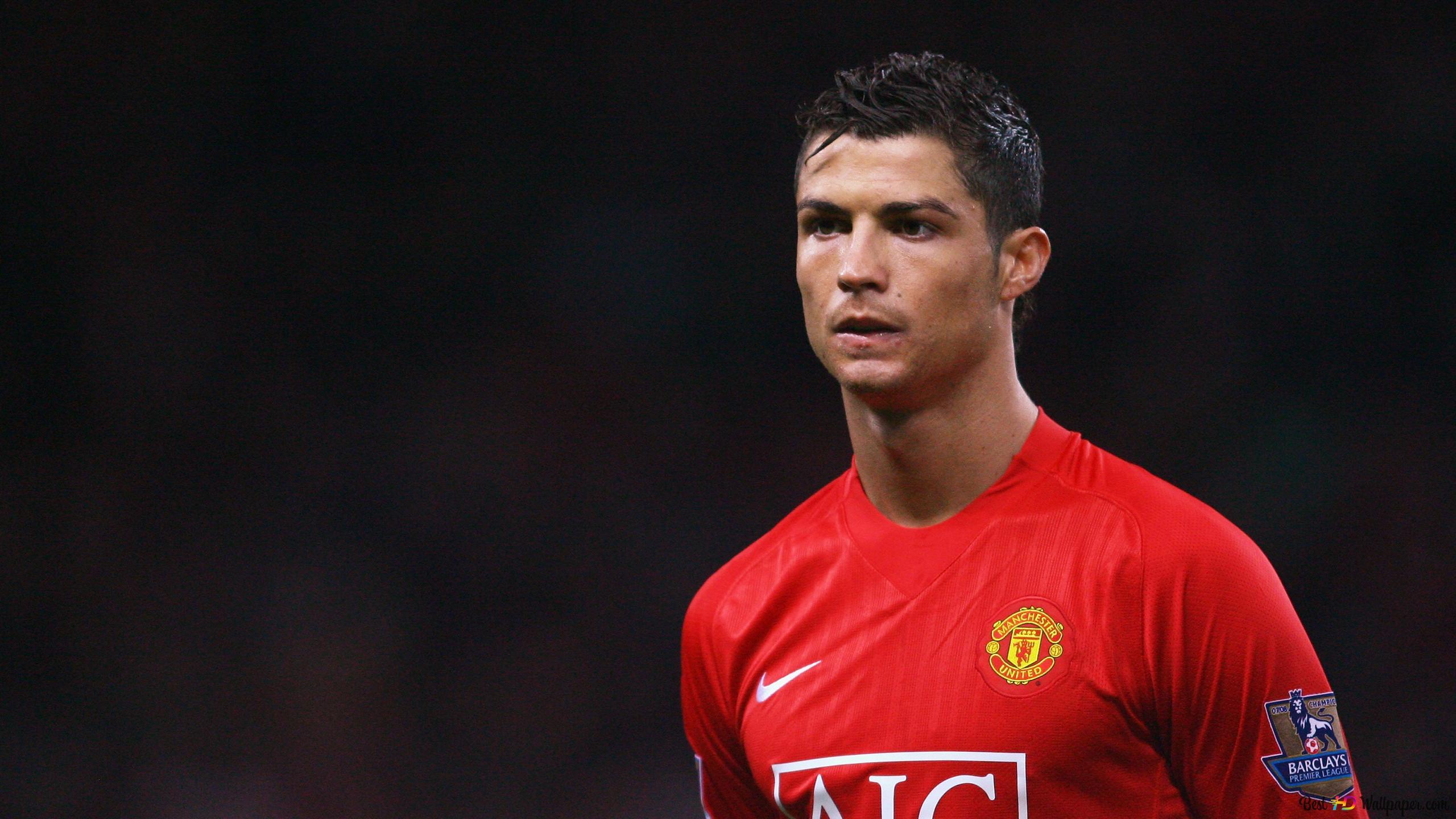 2560x1440 Footbal God With Red Nike Jersey 2K wallpaper download