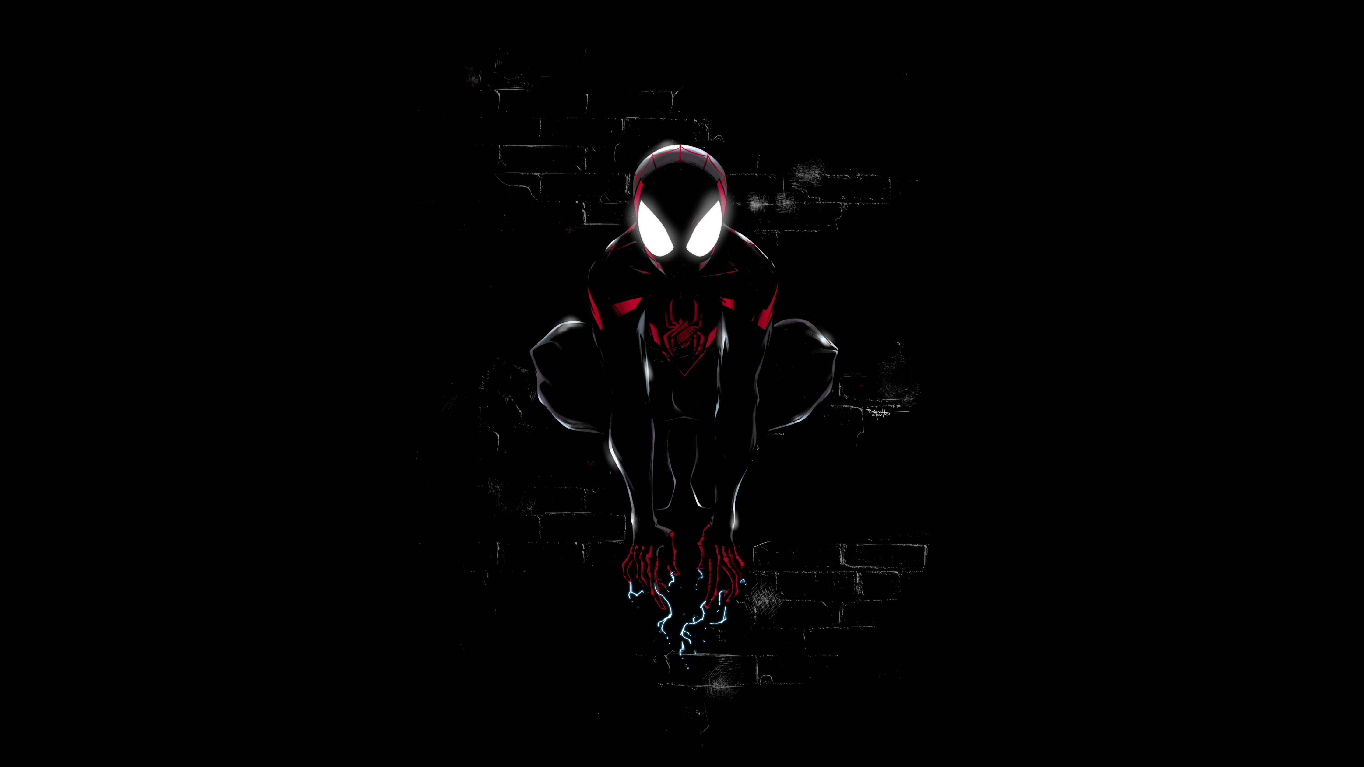 4480x2520 Miles Morales Wallpaper 4K, Spider Man, Dark