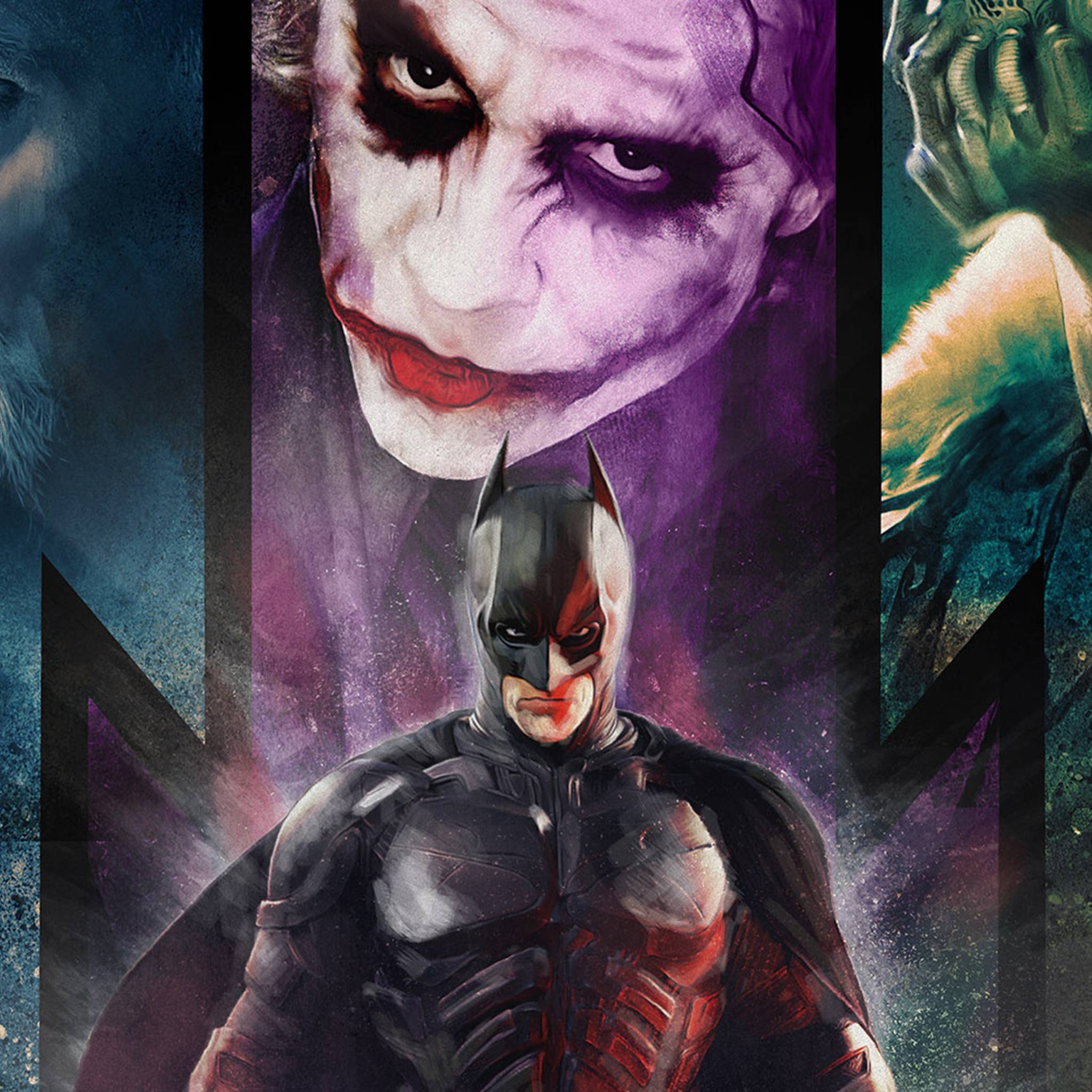 2048x2048 The Dark Knight Trilogy iPad Air HD 4k Wallpaper, Image, Background, Photo and Picture