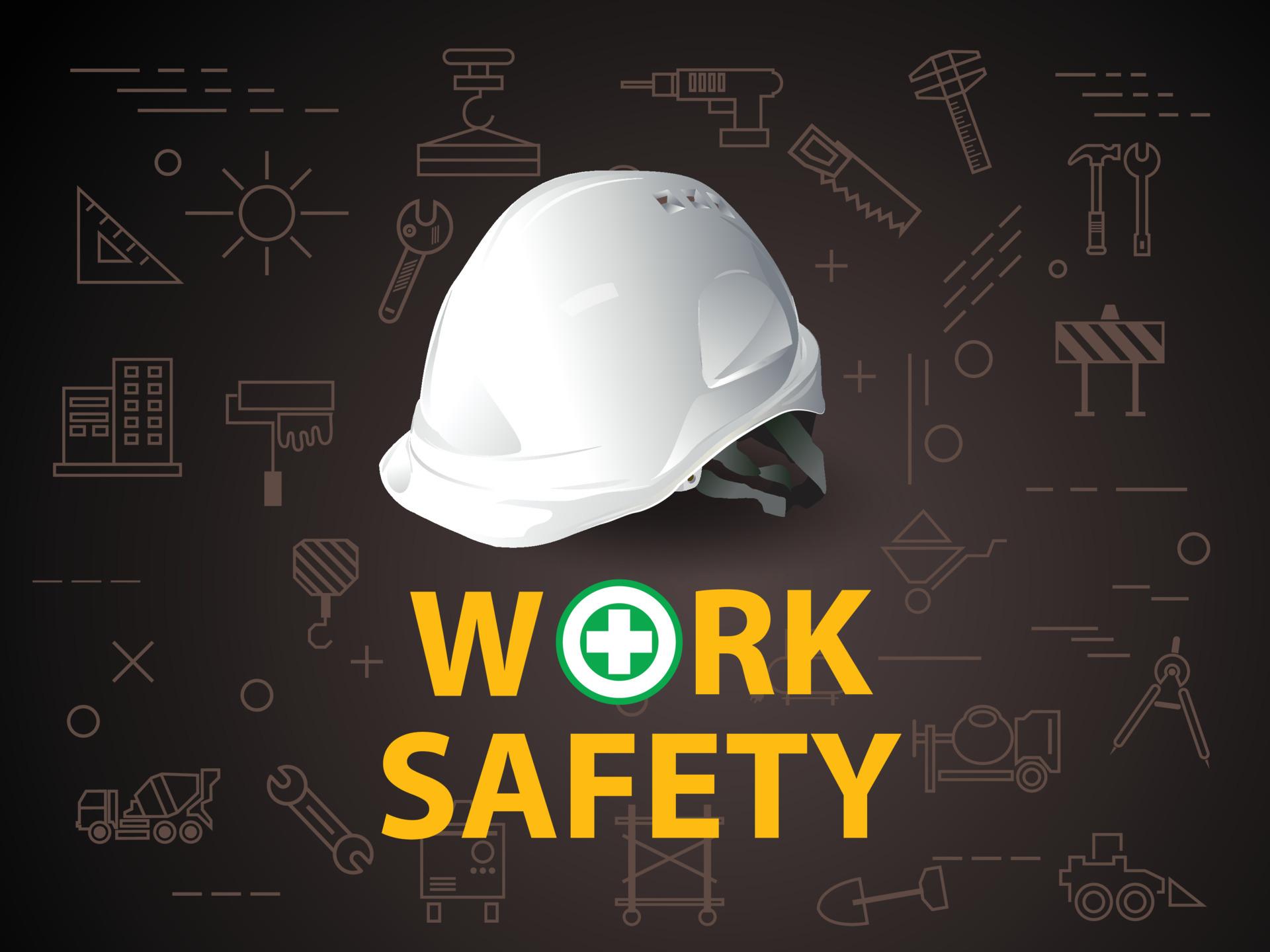 1920x1440 Safety first, Engineer helmet , Construction concept, vector illustration
