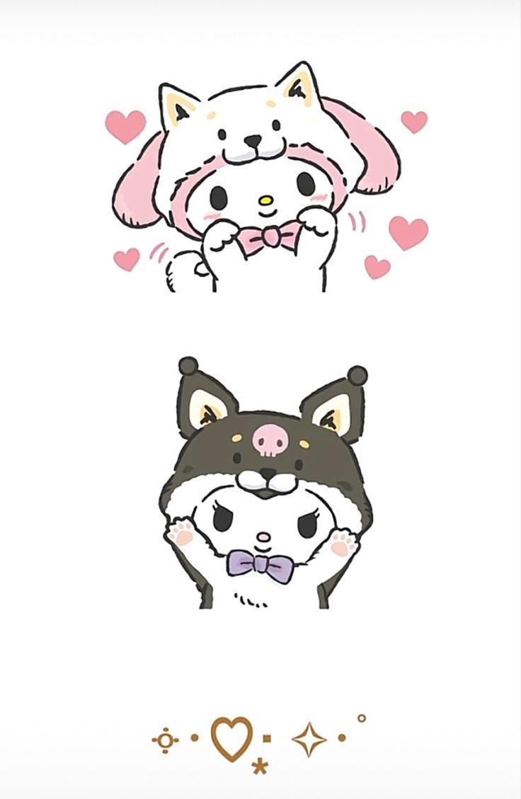 736x1129 Matching pfp for me and bestie. Cute cartoon wallpaper, Hello kitty ip. Hello kitty drawing, Kitty drawing, Melody hello kitty