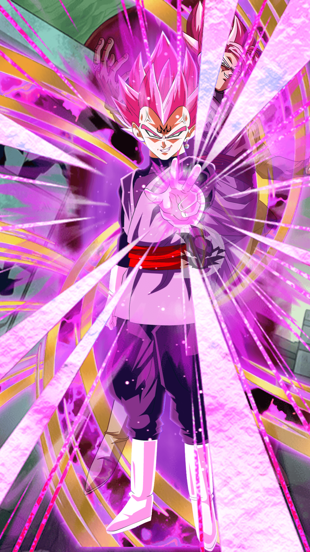 1024x1820 Majin Vegeta Black Rose Dokkan Wallpaper