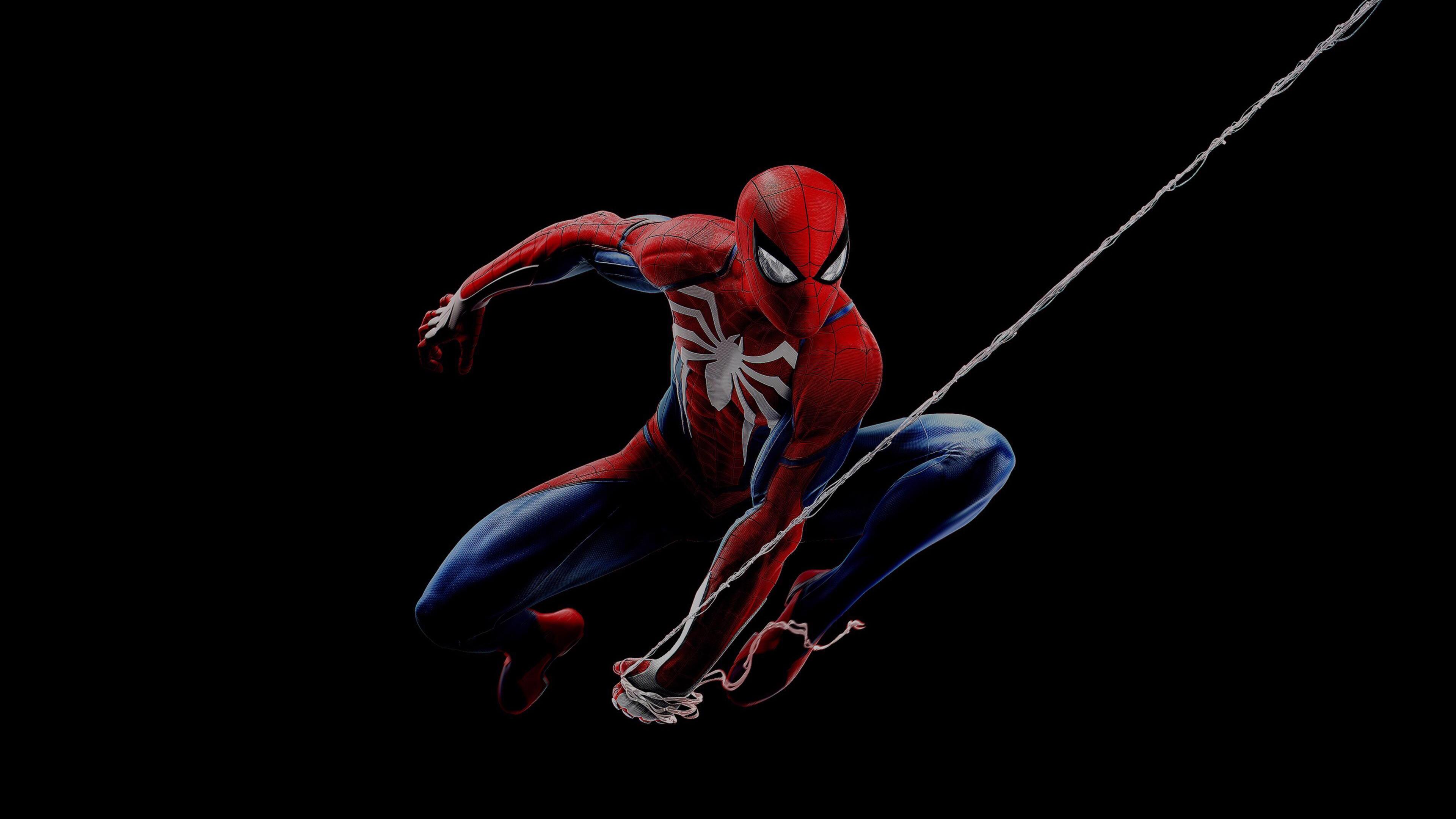 3840x2160 Dark Background, Playstation Ps 4K, Marvel Comics, Spider Man, HD Wallpaper