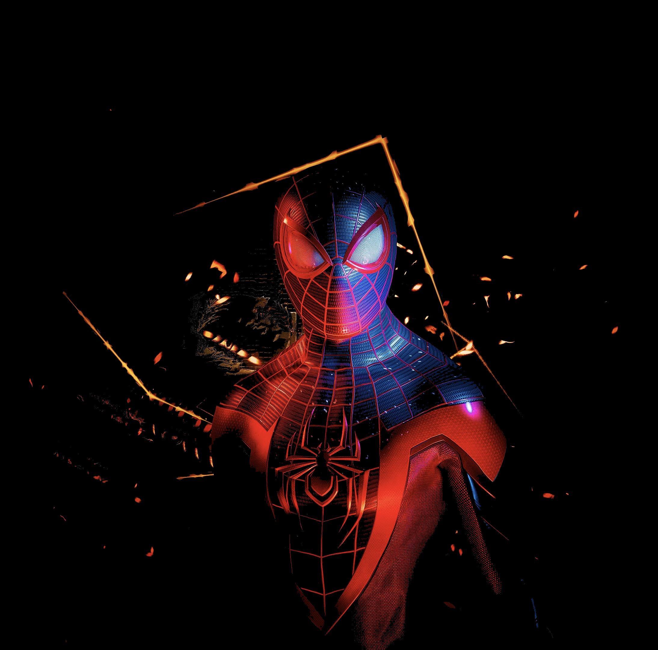 2188x2160 Wallpaper OLED, Spider Man, Darkness