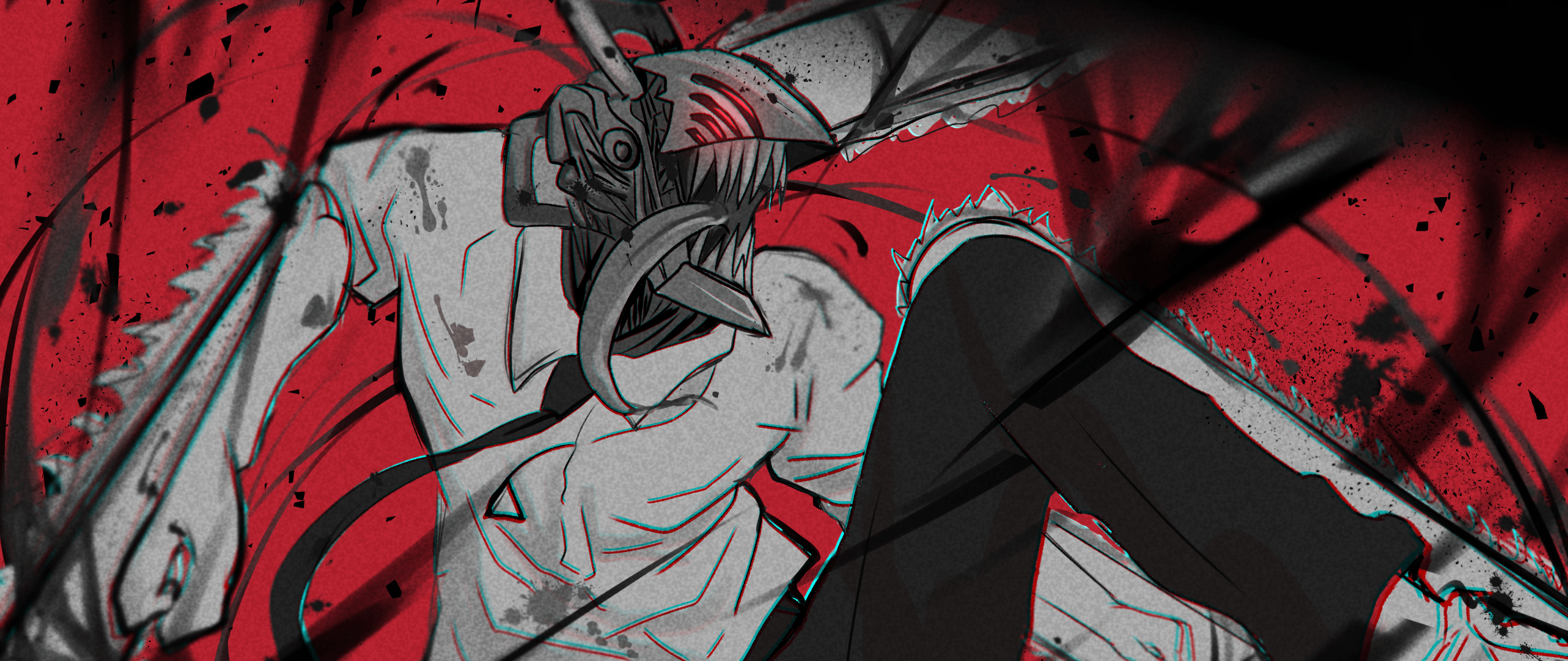 2560x1080 Chainsaw Man Wallpaper 4K, Denji, Anime